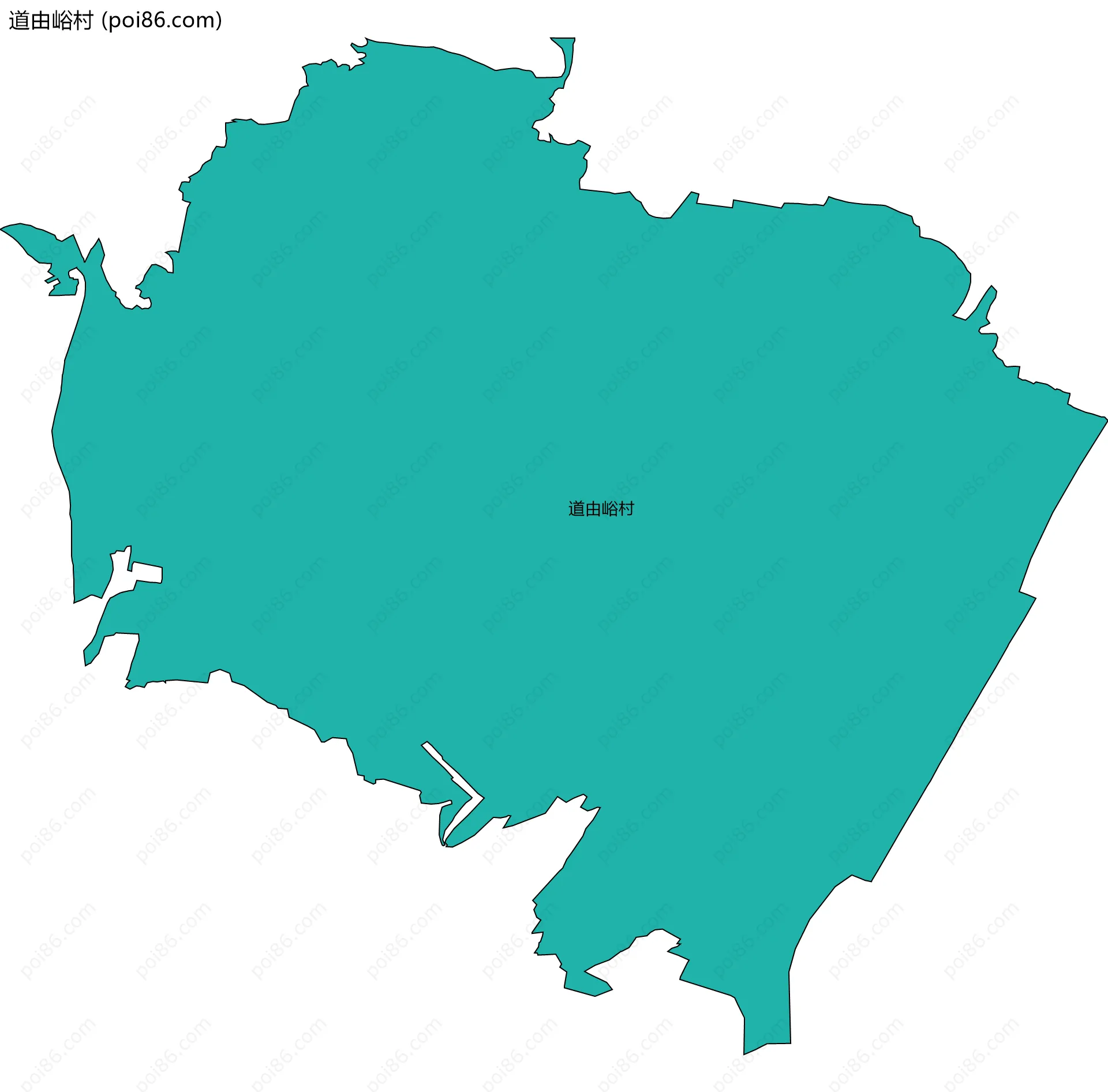 道由峪村边界地图
