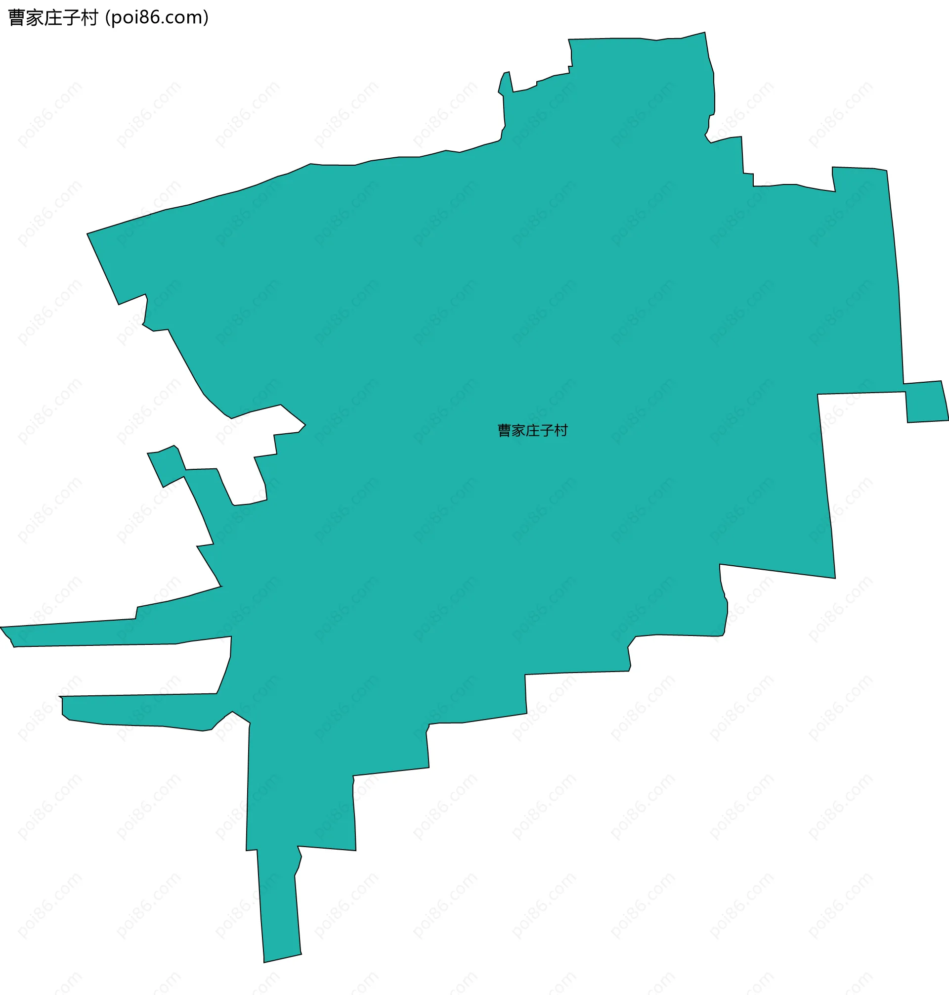 曹家庄子村边界地图