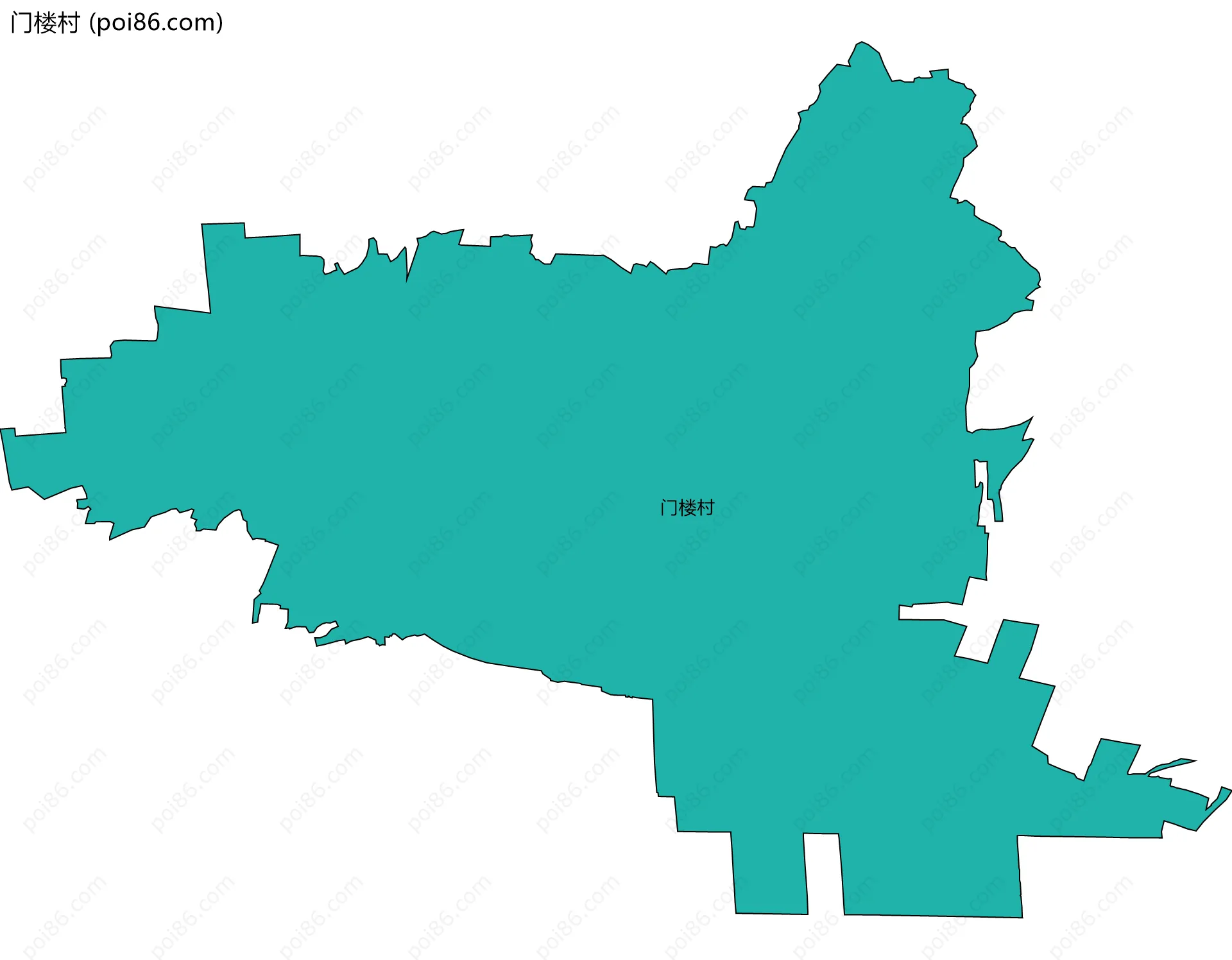 门楼村边界地图