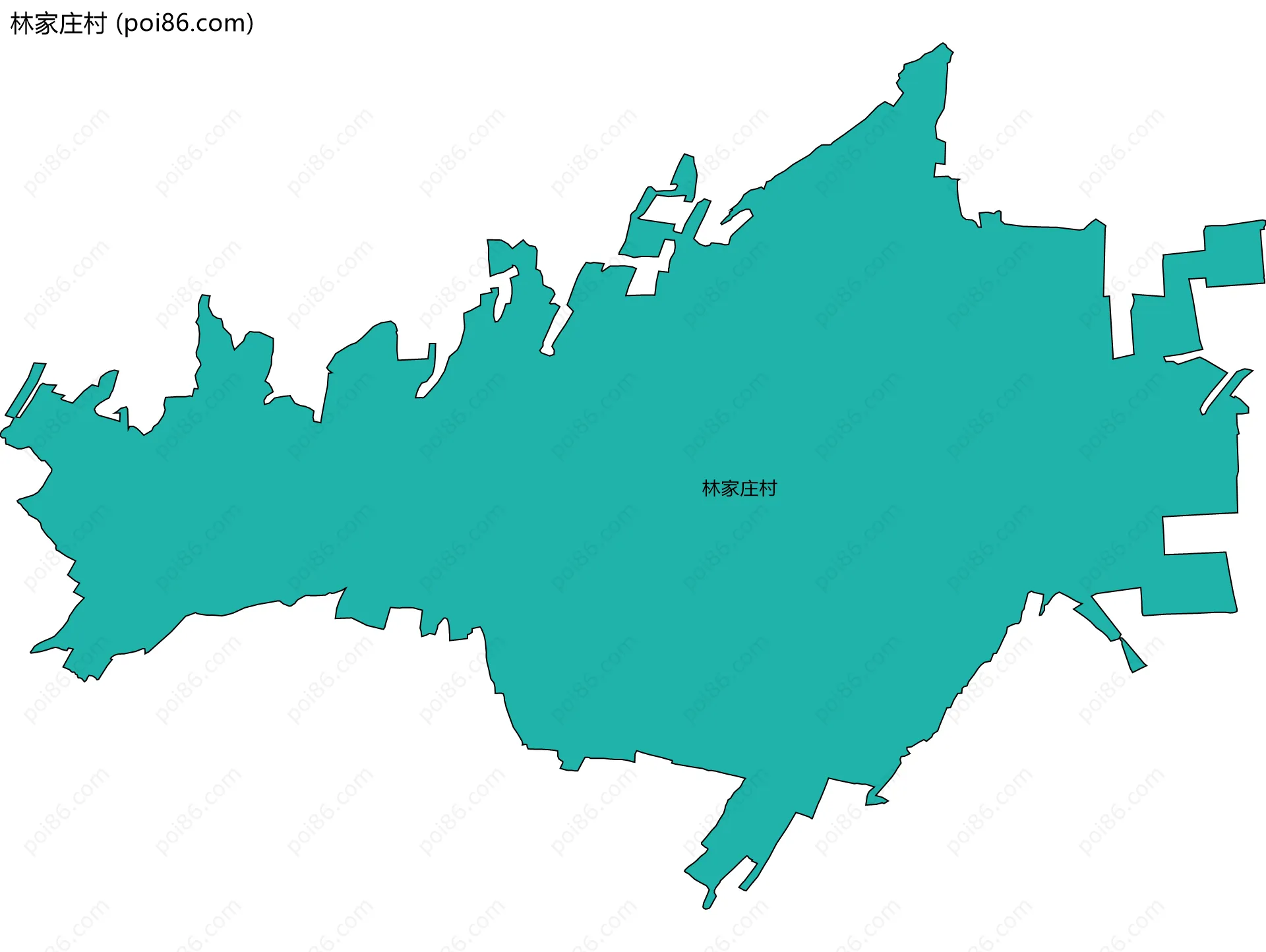 林家庄村边界地图