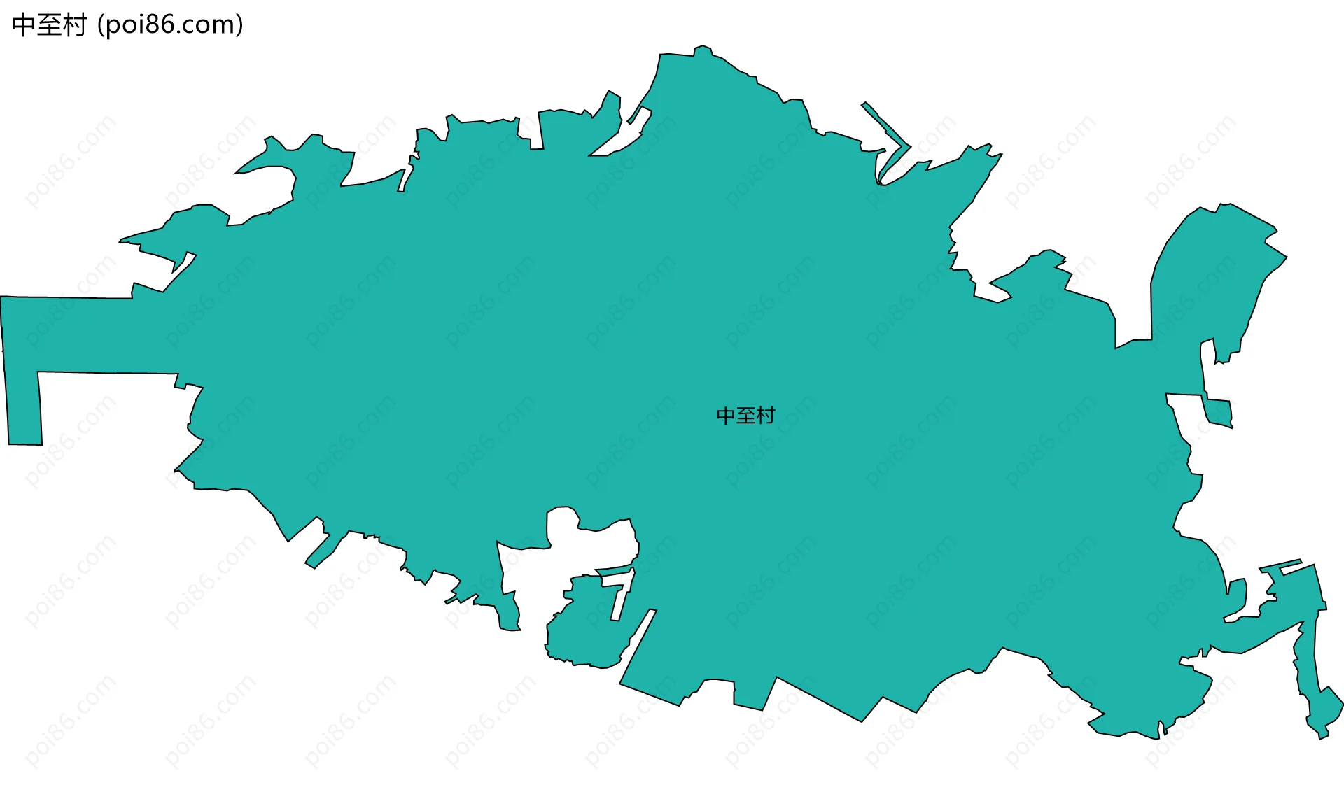 中至村边界地图