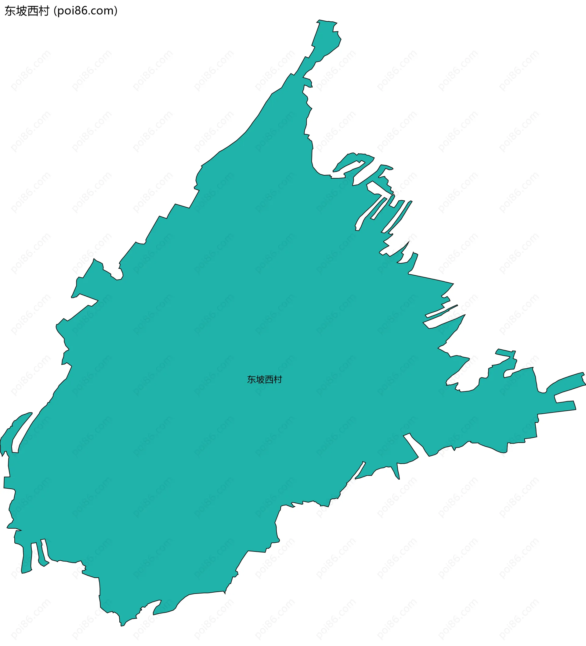 东坡西村边界地图