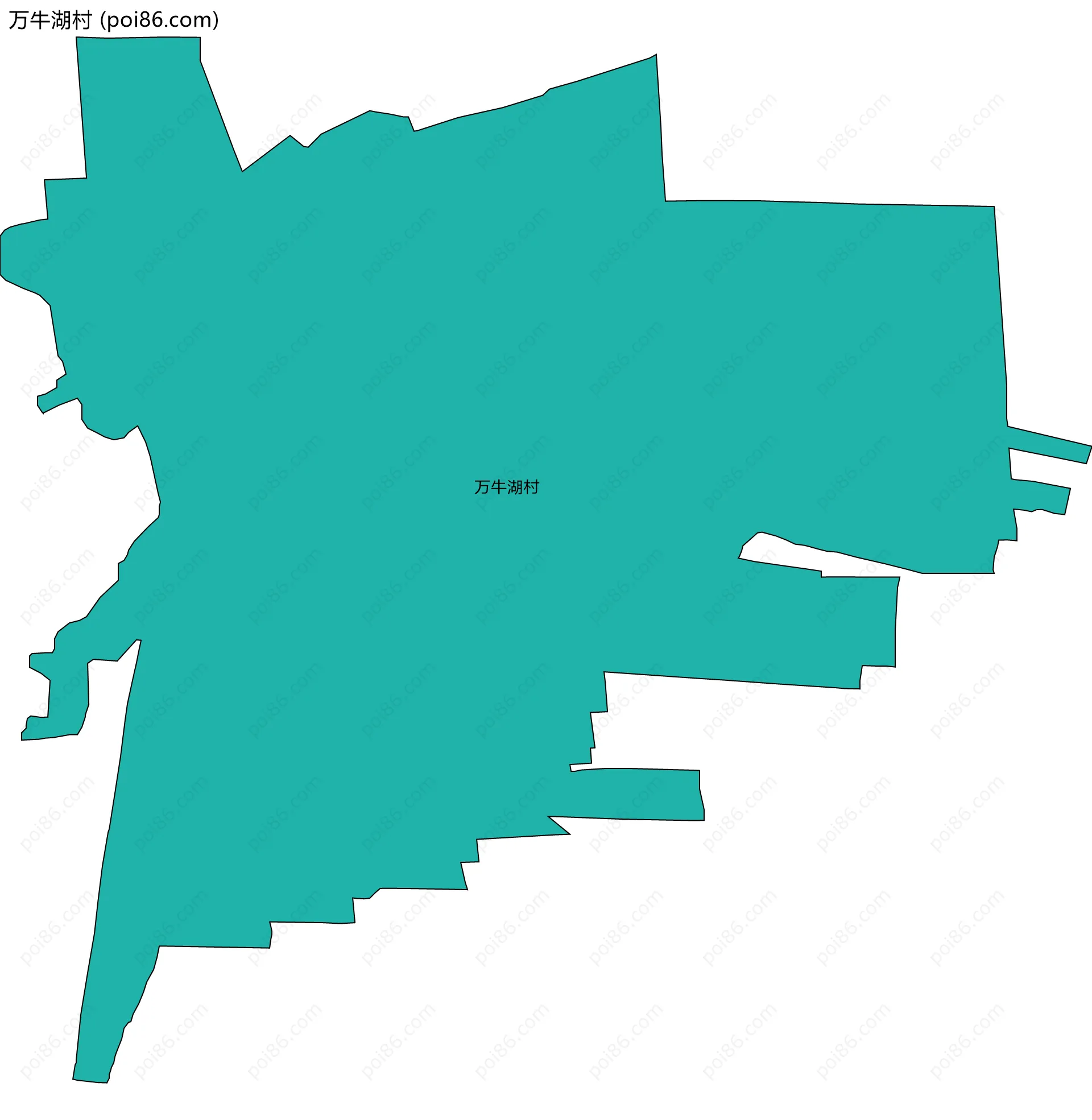 万牛湖村边界地图