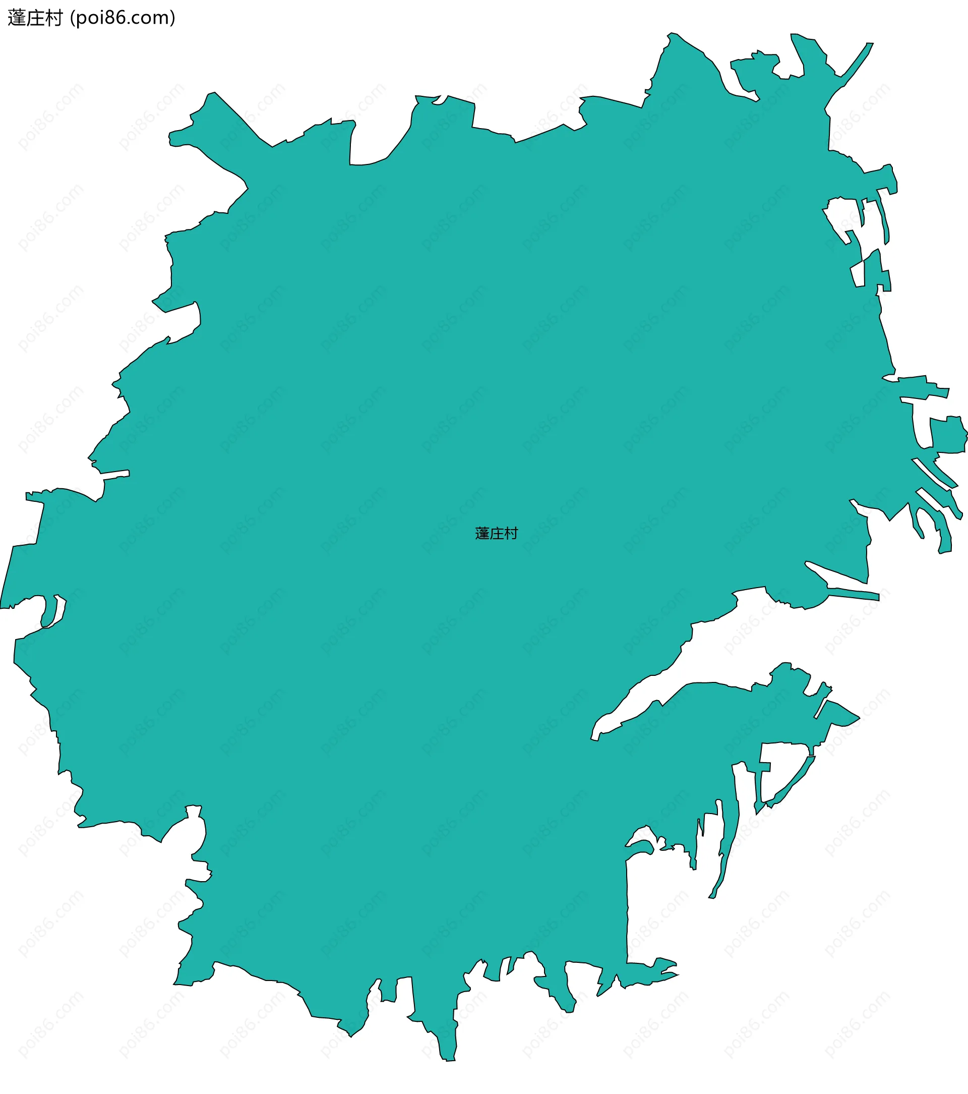 蓬庄村边界地图