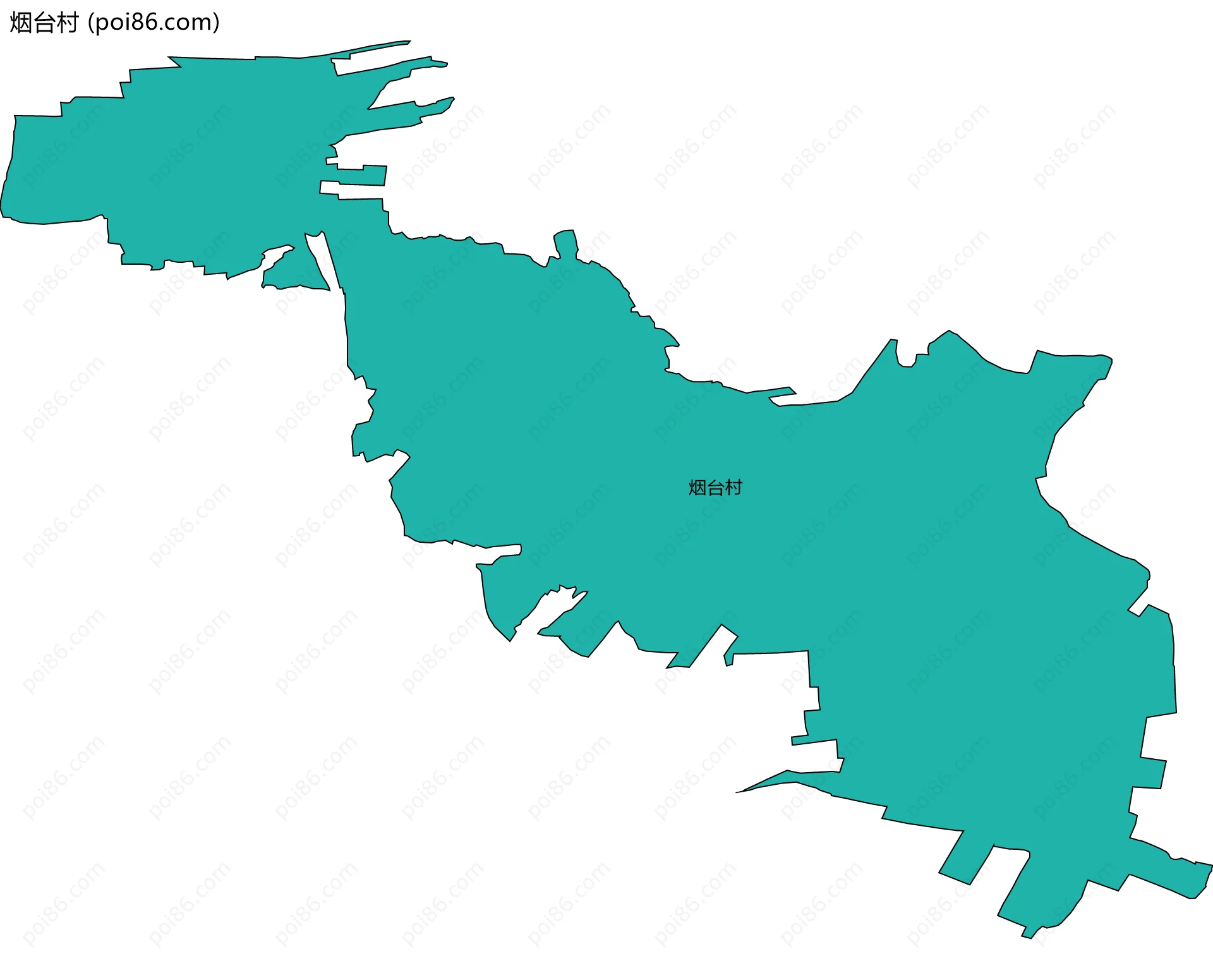 烟台村边界地图