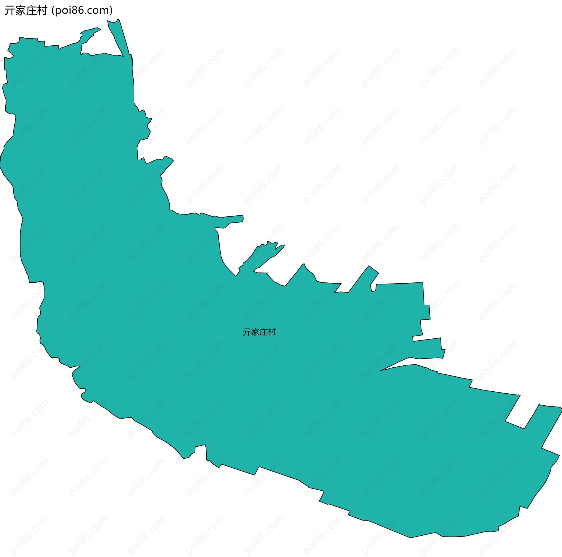 亓家庄村边界地图