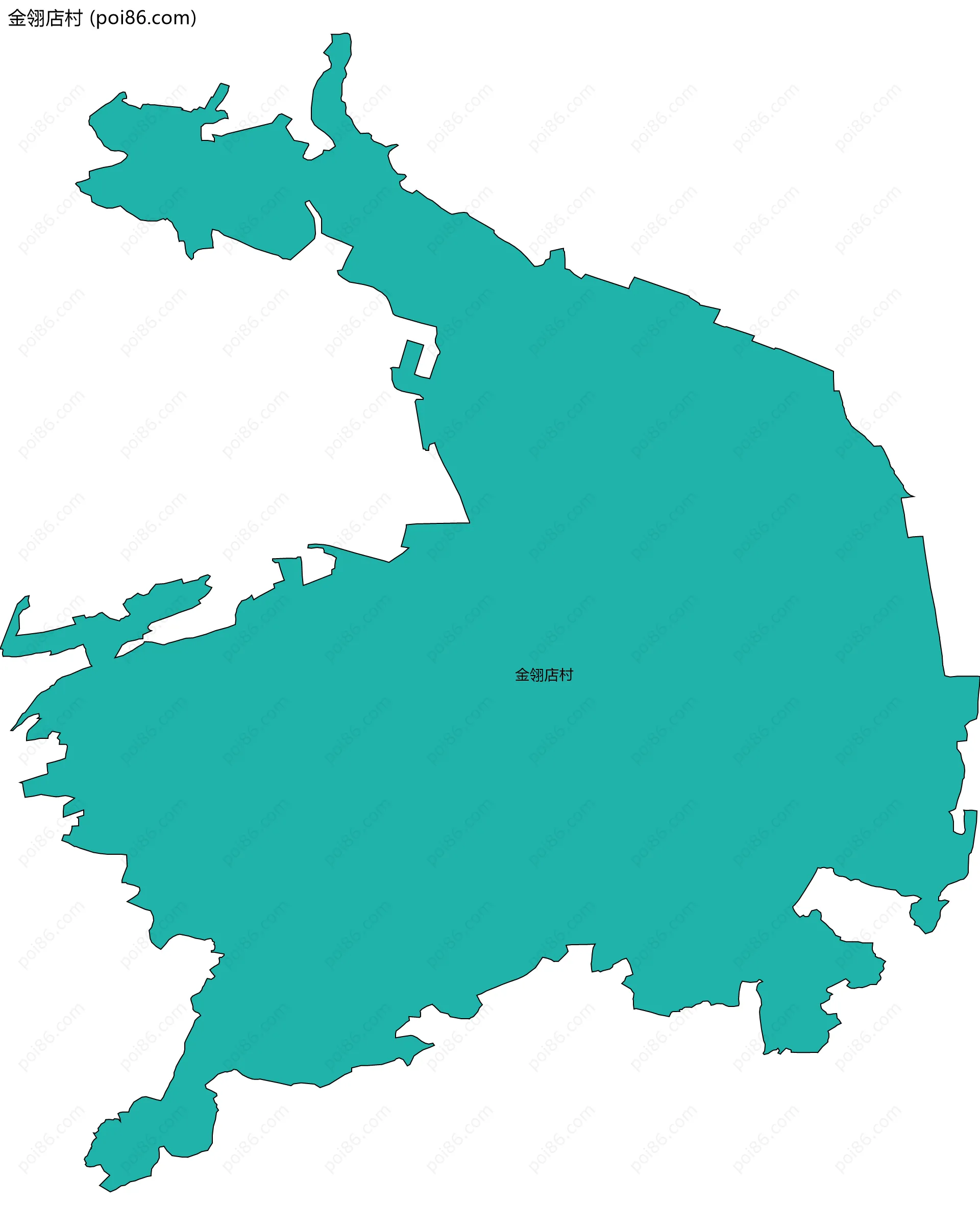 金翎店村边界地图