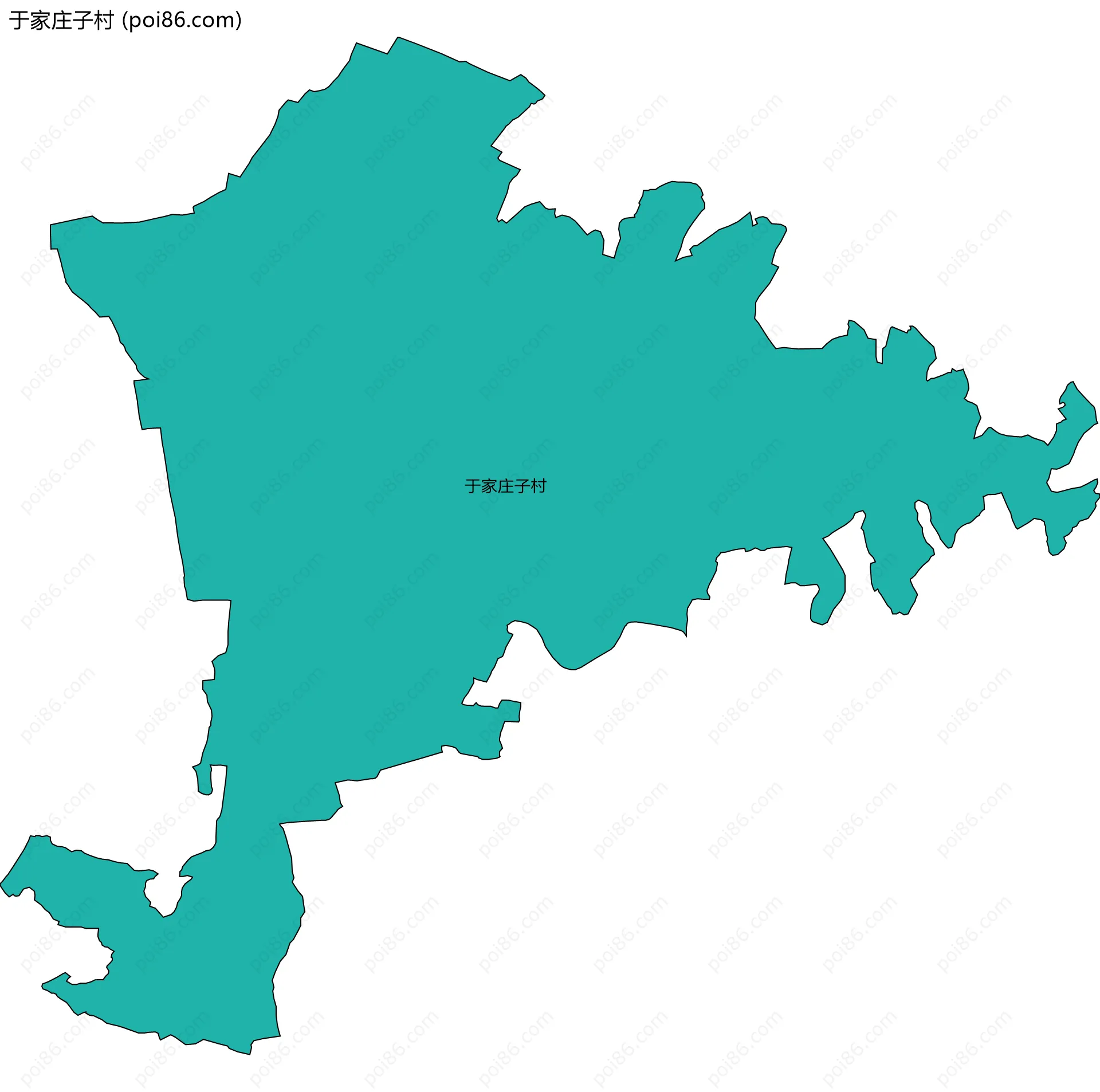 于家庄子村边界地图