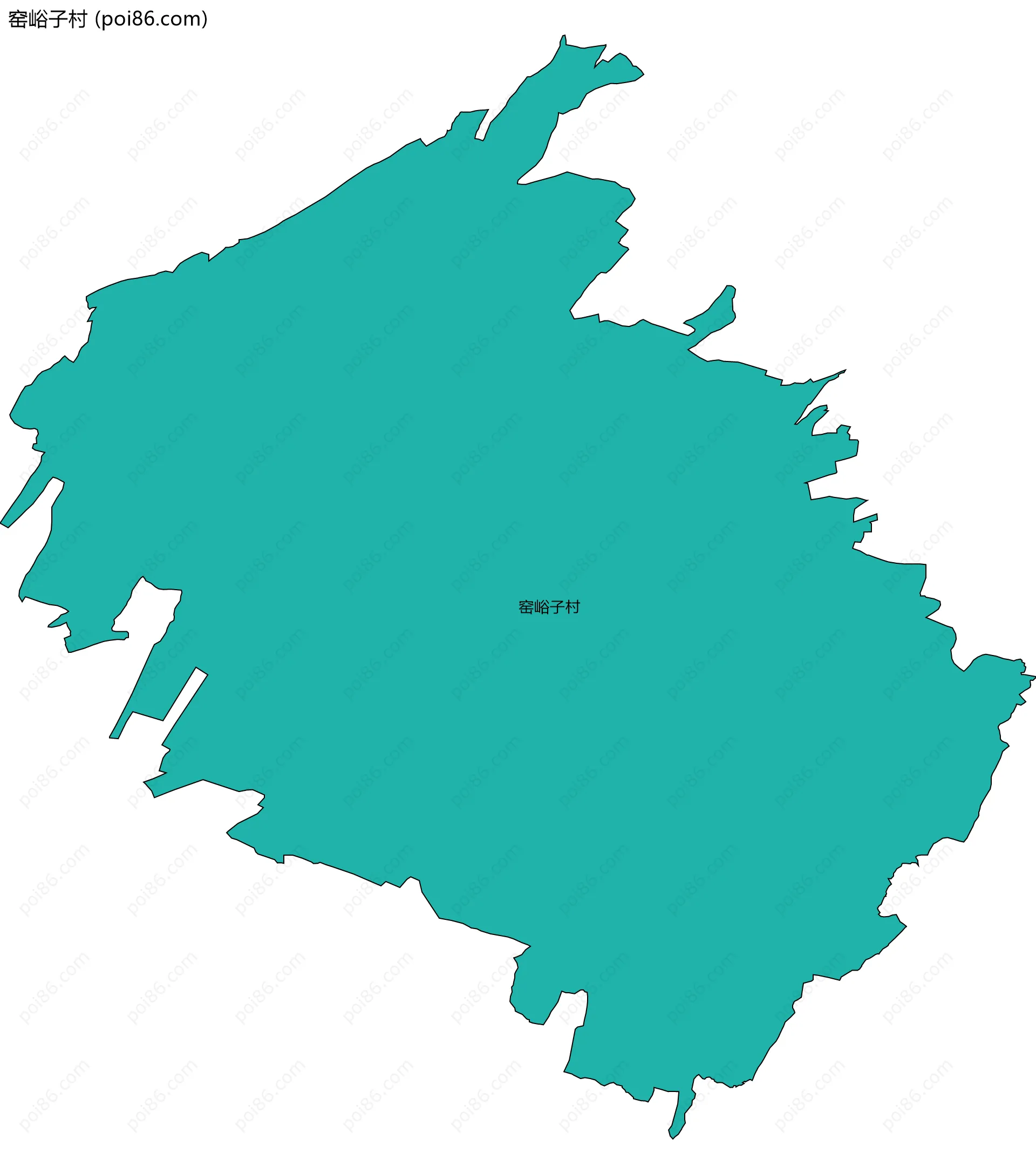 窑峪子村边界地图