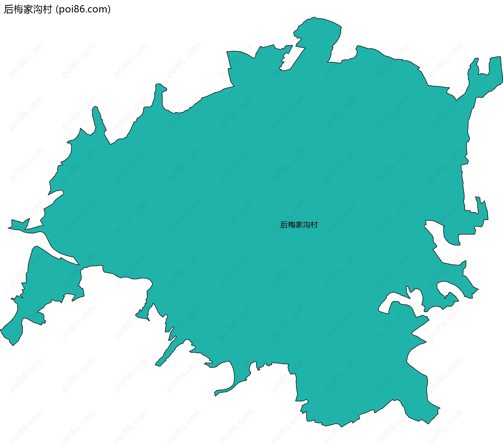 后梅家沟村边界地图