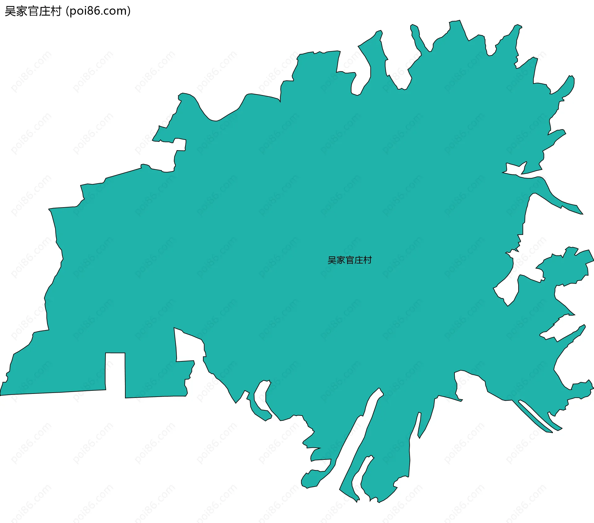 吴家官庄村边界地图