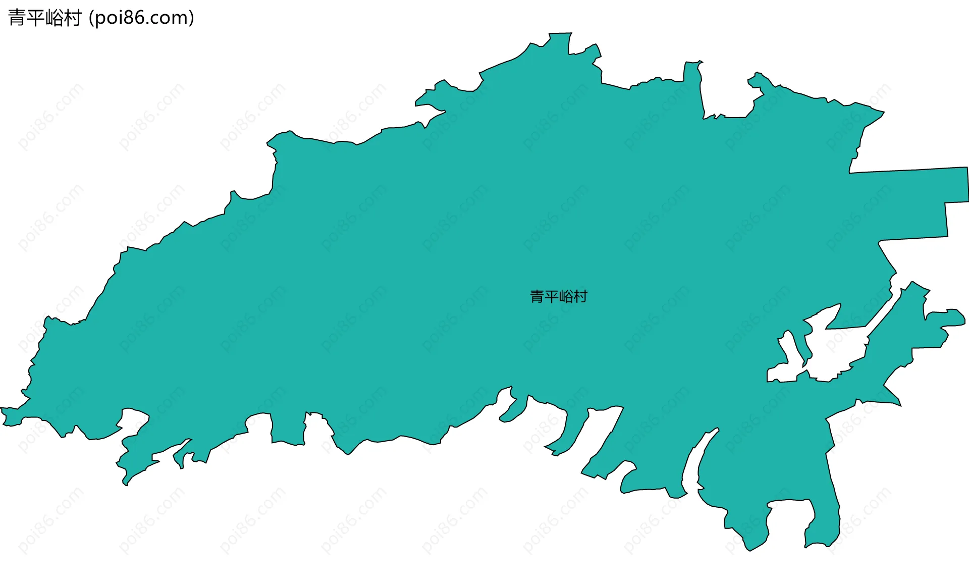 青平峪村边界地图