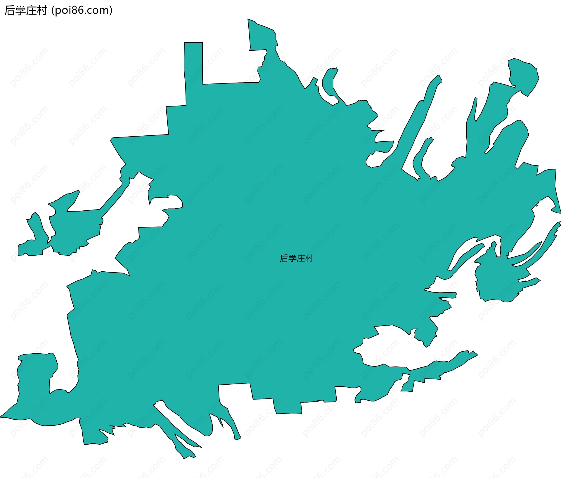 后学庄村边界地图