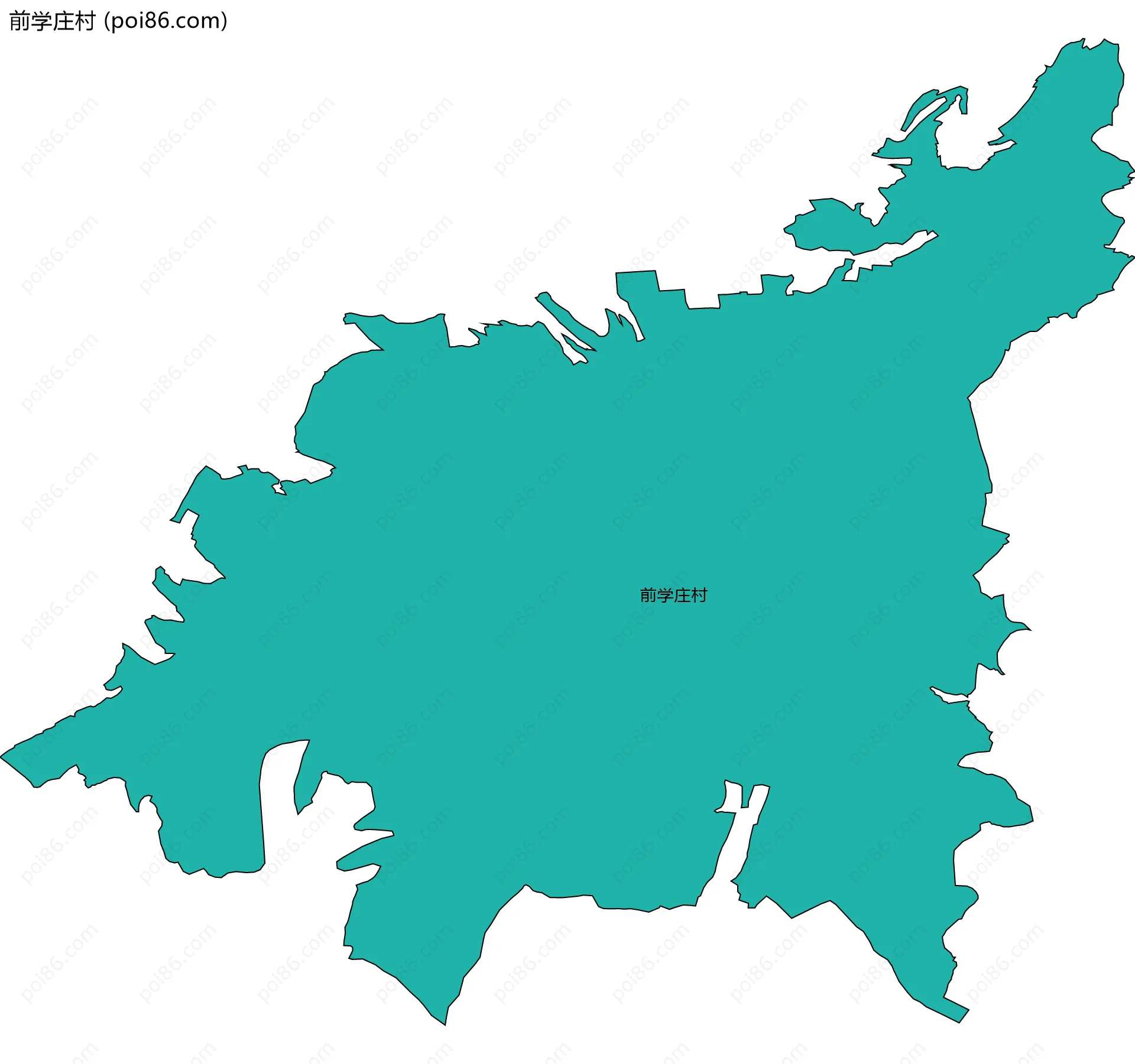 前学庄村边界地图