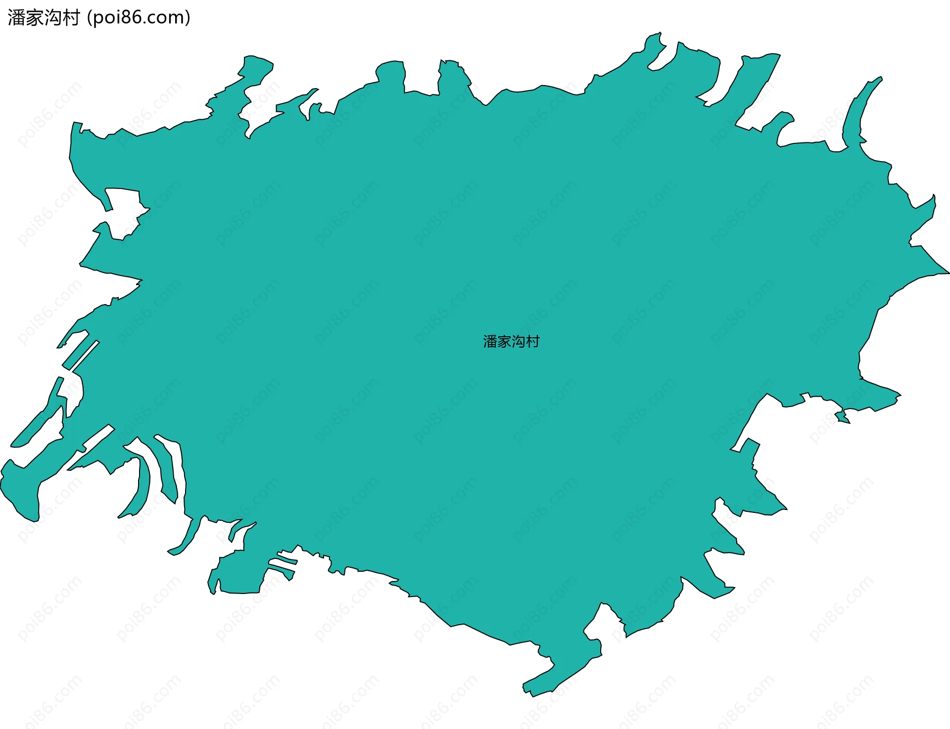 潘家沟村边界地图