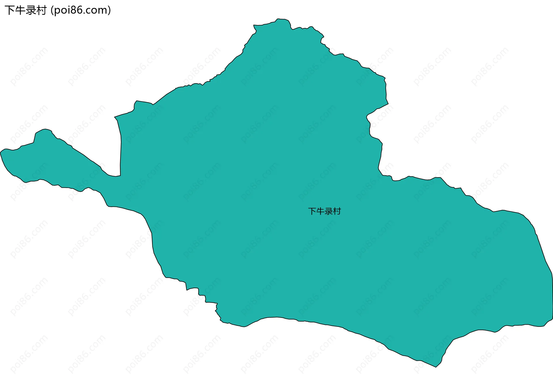 下牛录村边界地图