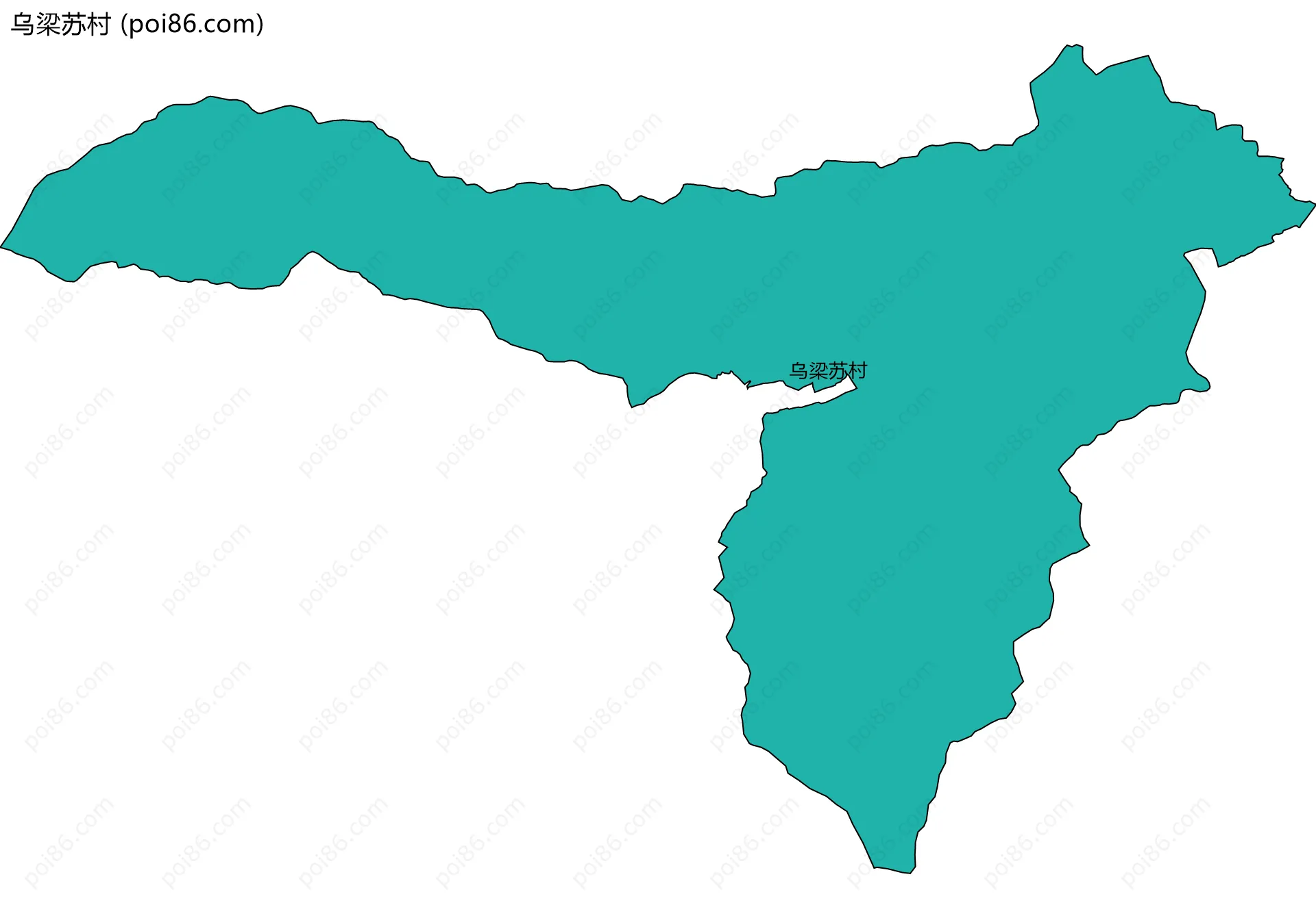 乌梁苏村边界地图