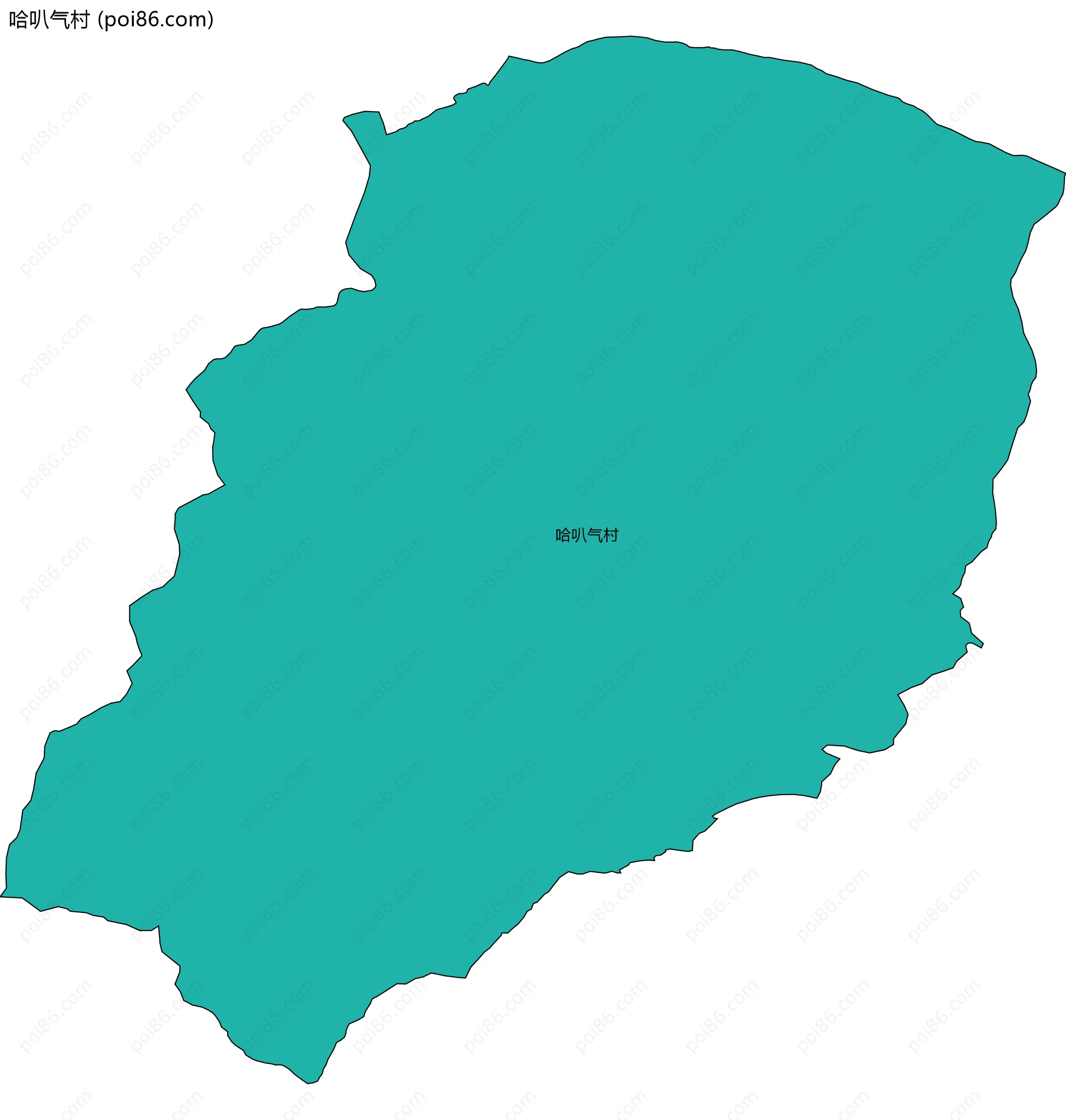 哈叭气村边界地图