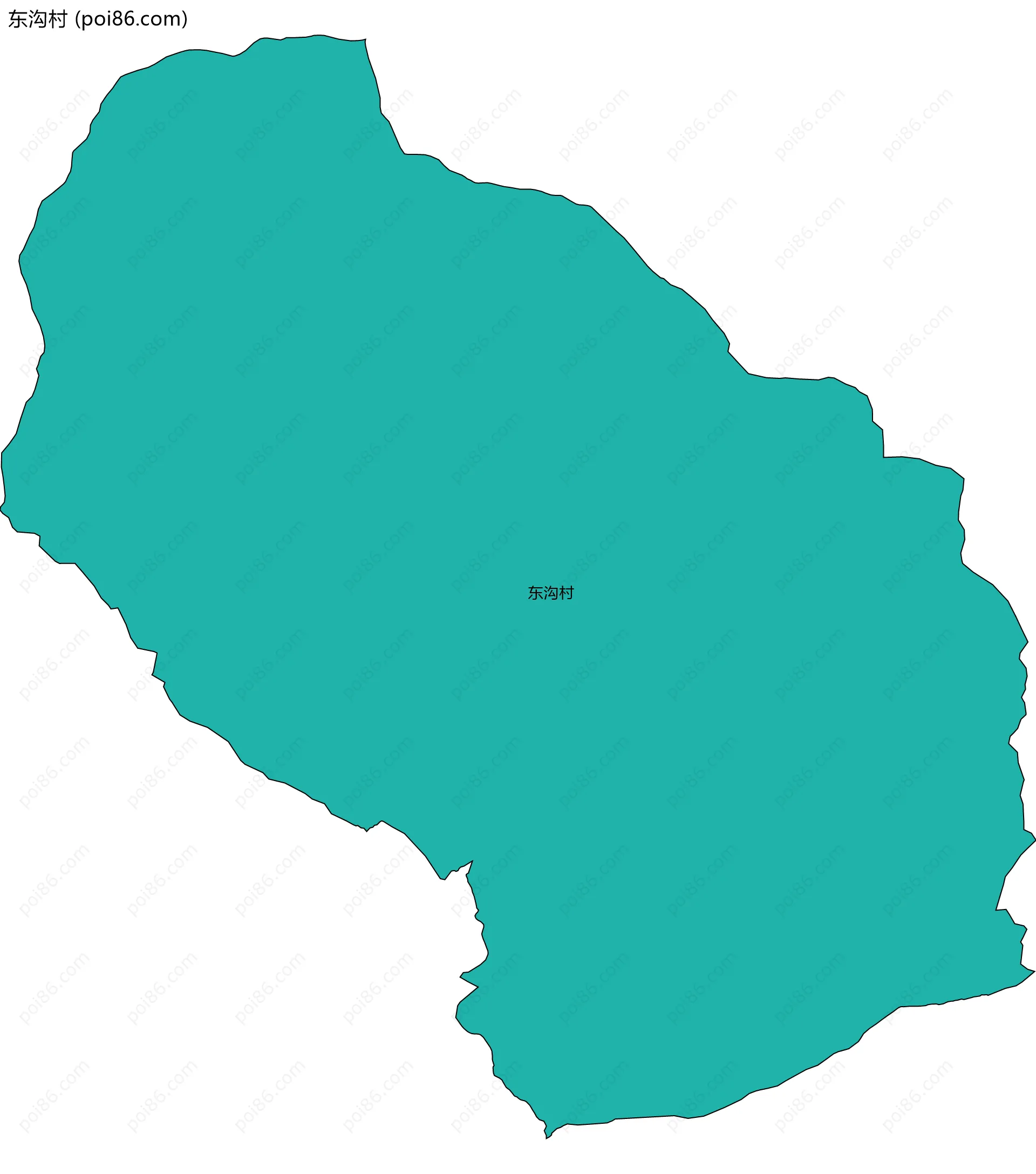 东沟村边界地图