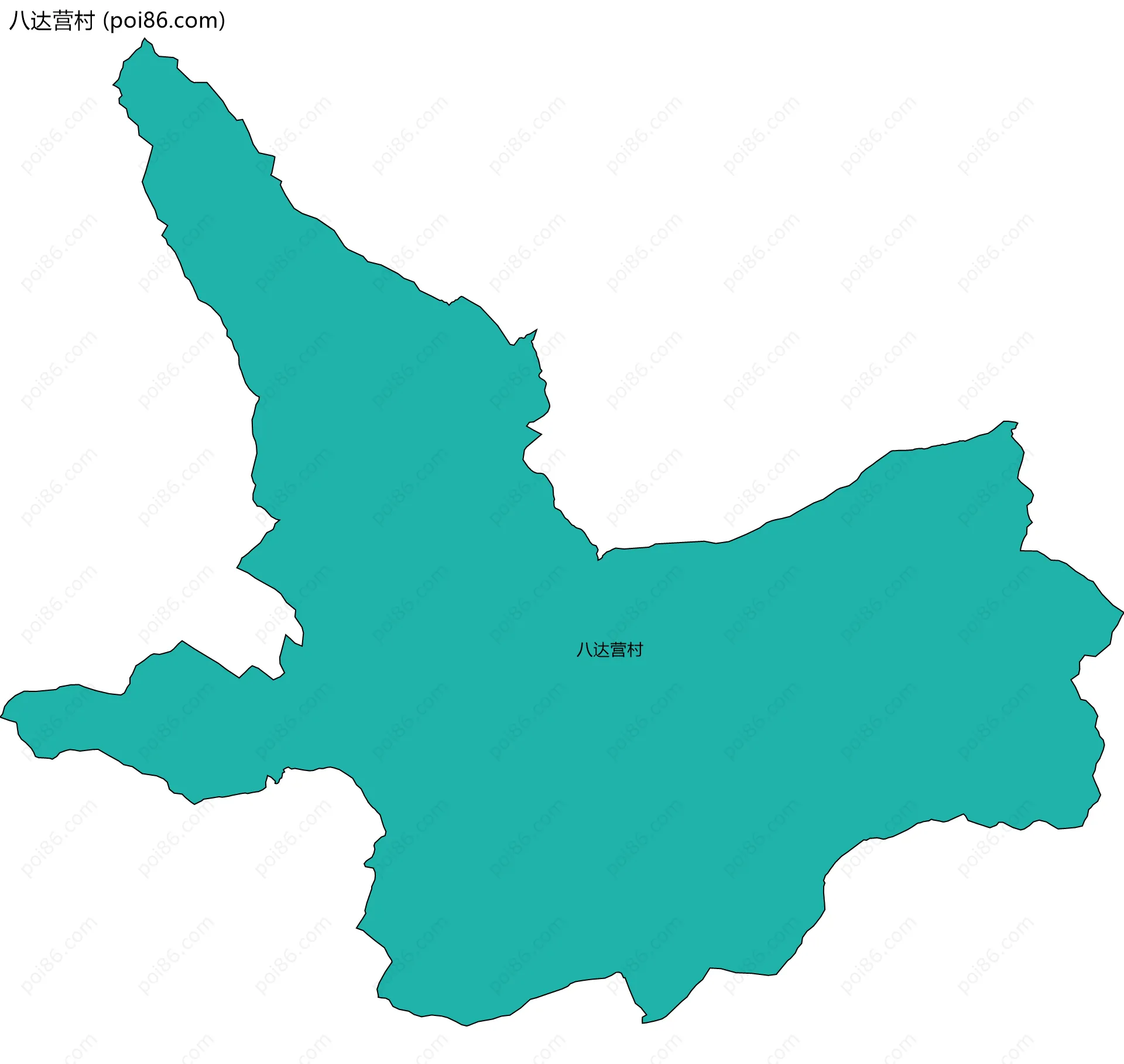 八达营村边界地图