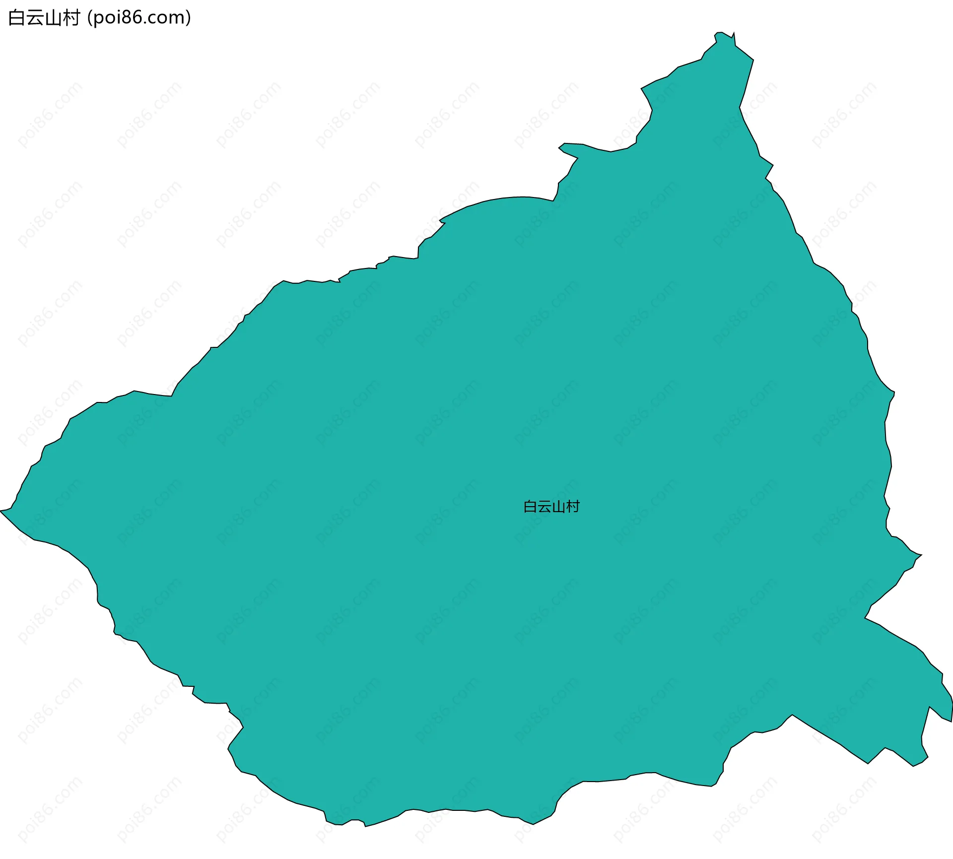 白云山村边界地图
