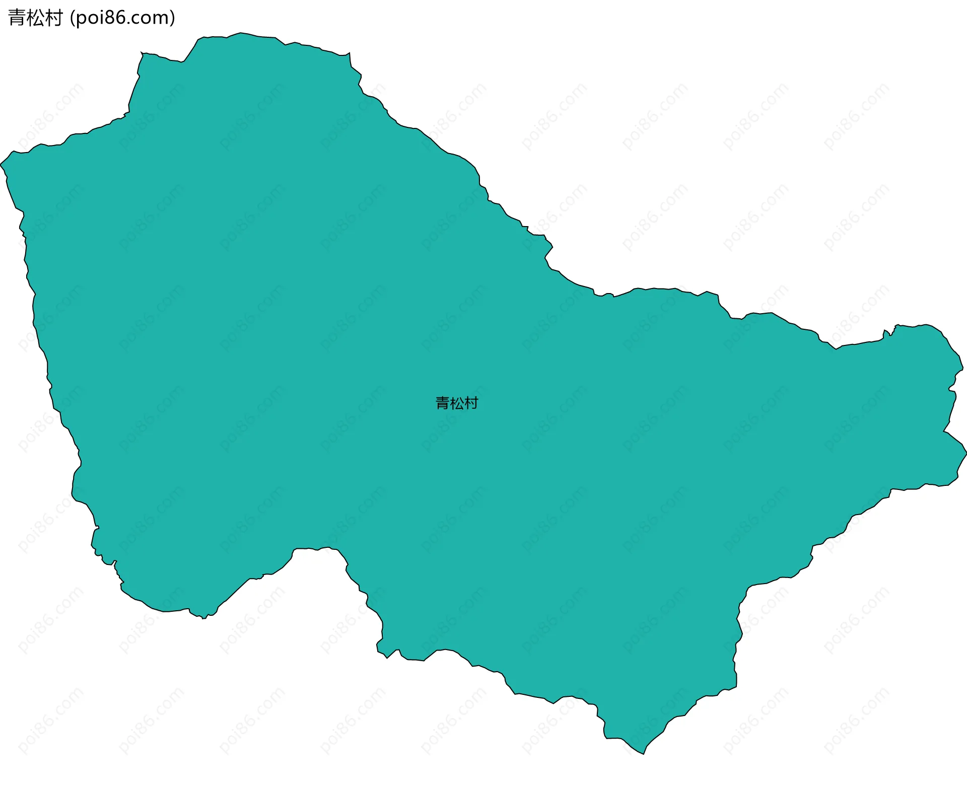 青松村边界地图