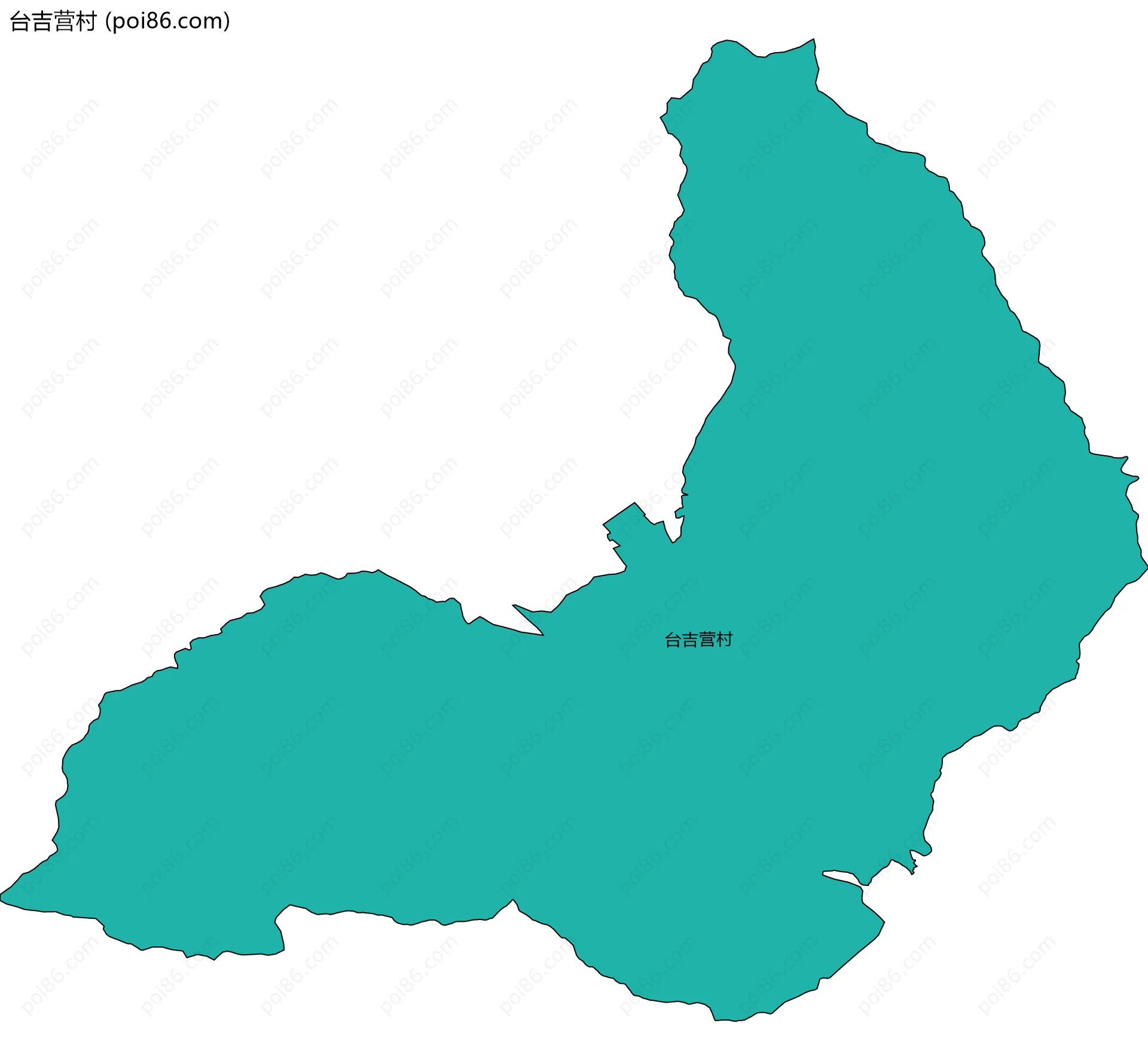 台吉营村边界地图