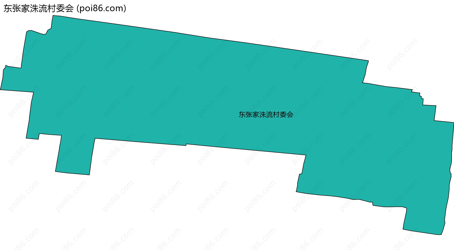 东张家洙流村委会边界地图