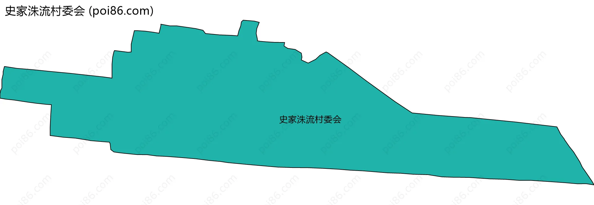 史家洙流村委会边界地图