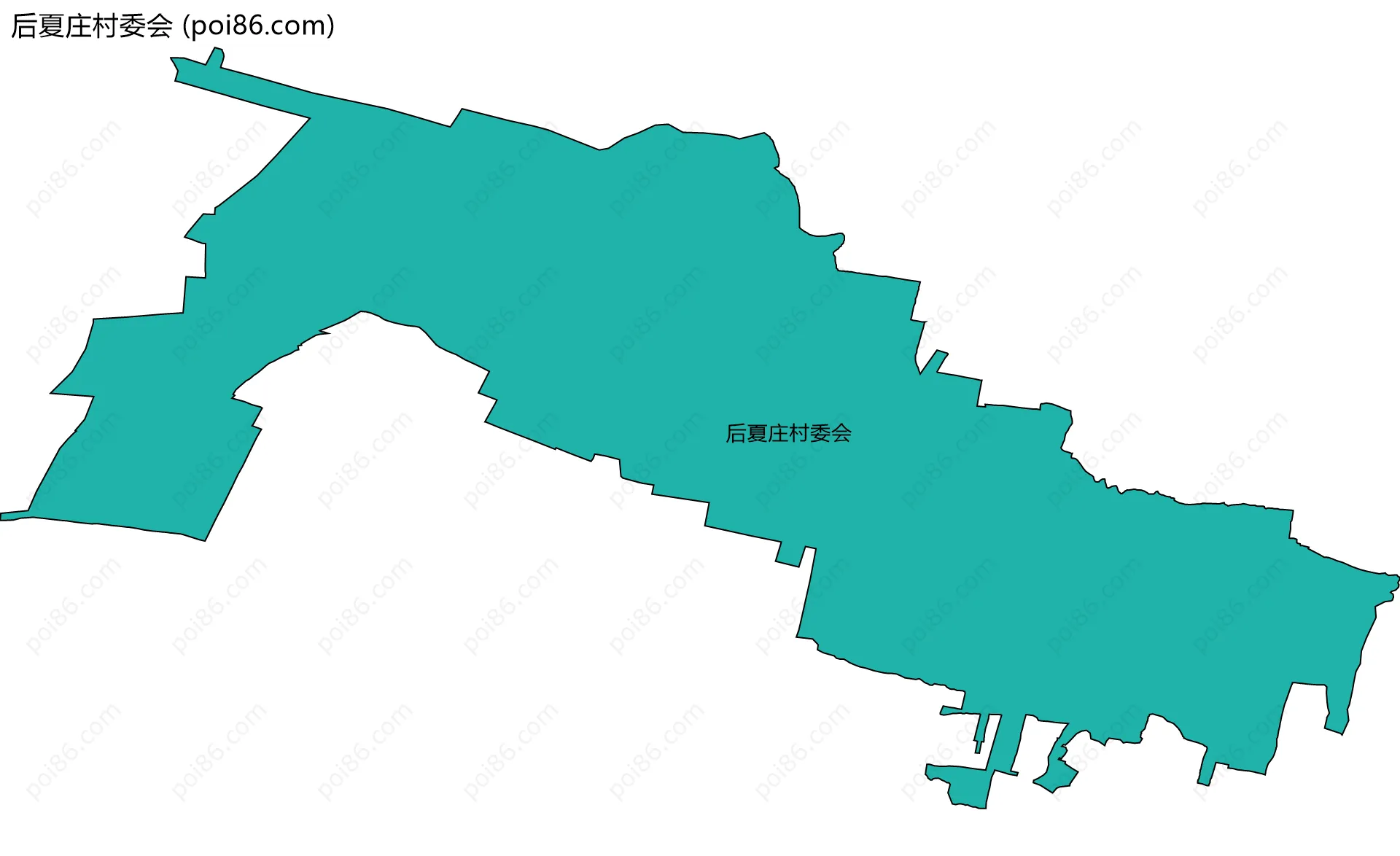 后夏庄村委会边界地图