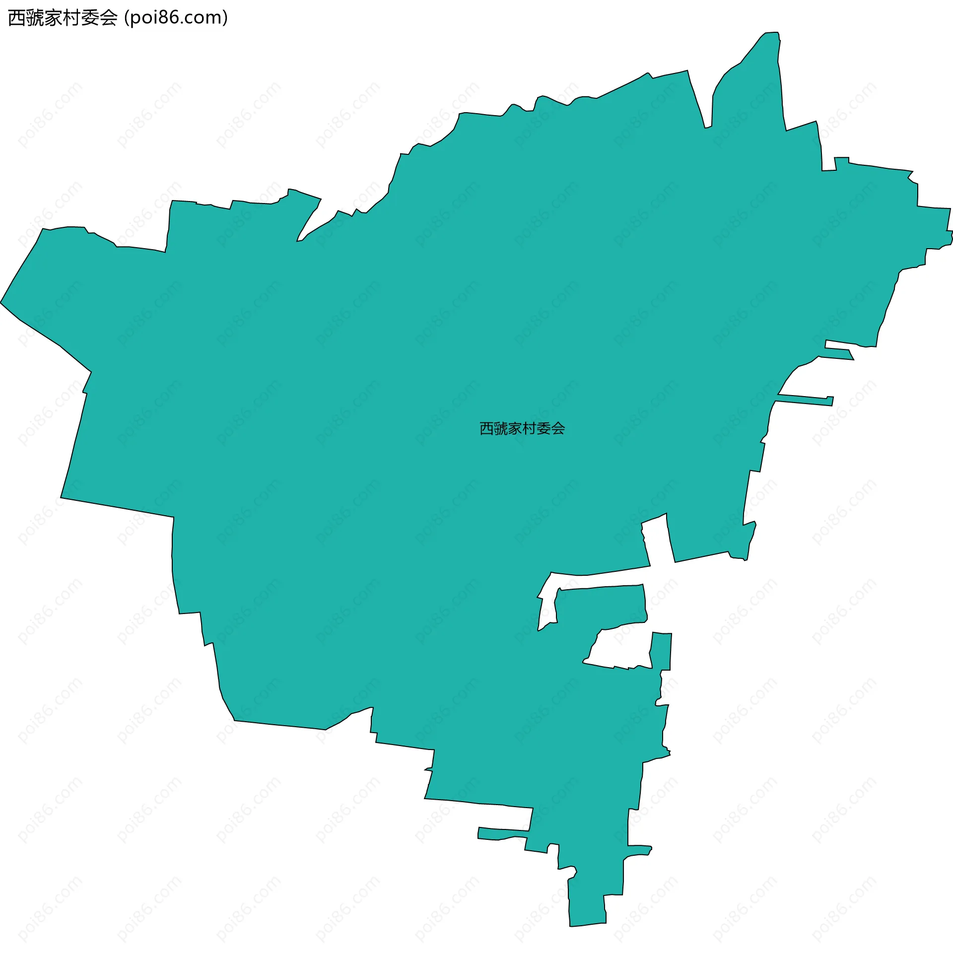 西虢家村委会边界地图