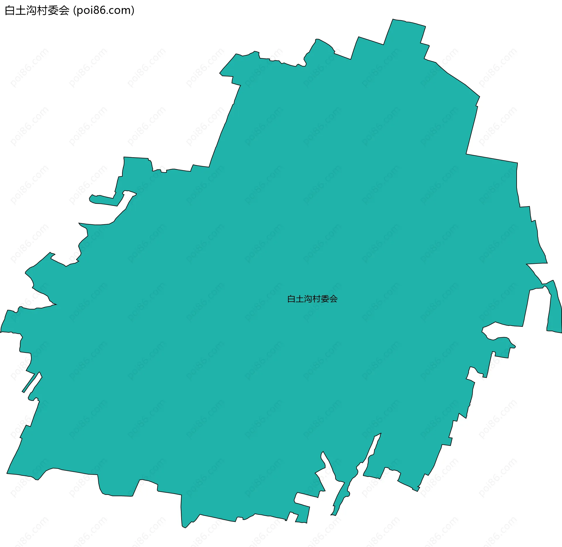 白土沟村委会边界地图