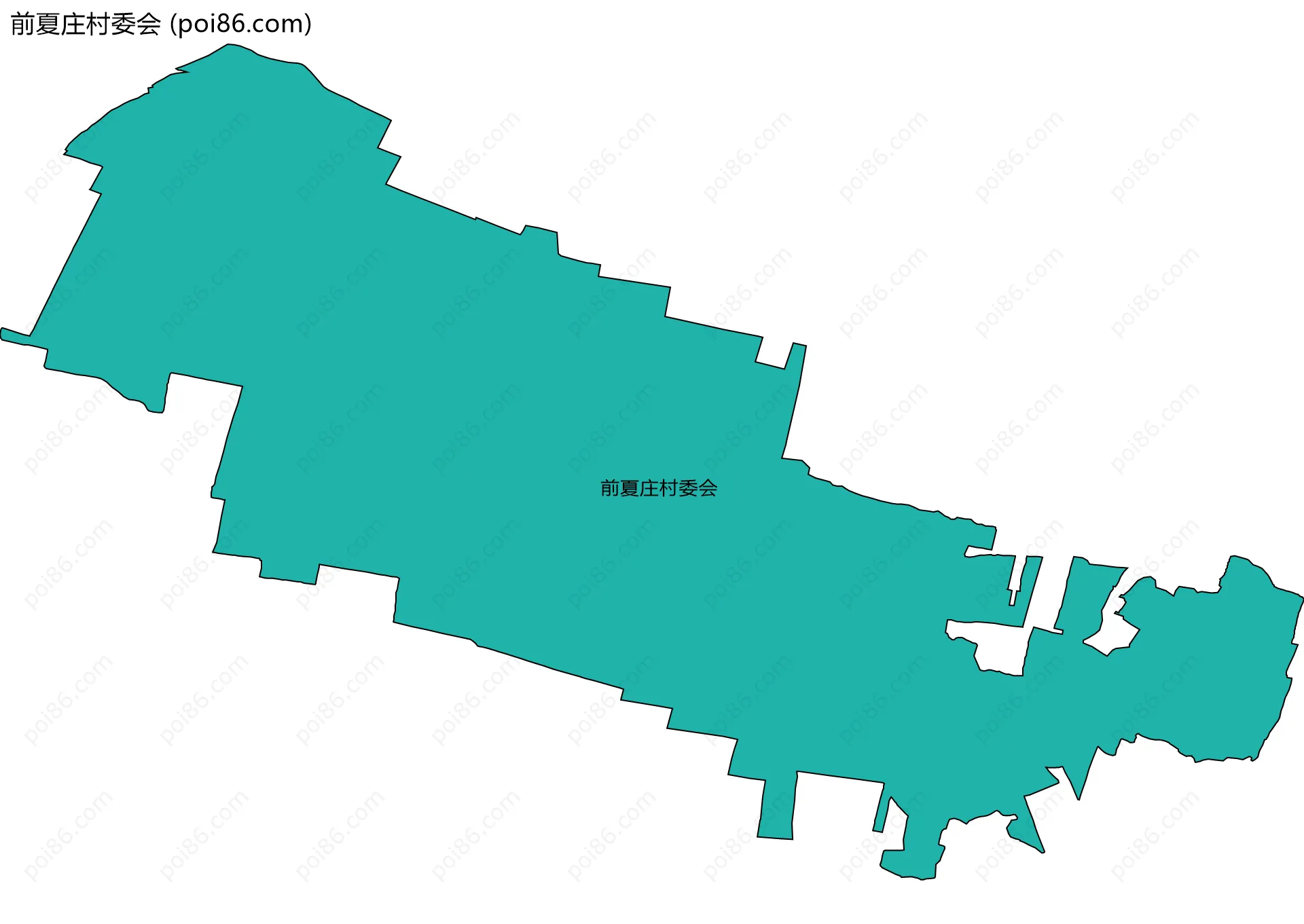前夏庄村委会边界地图