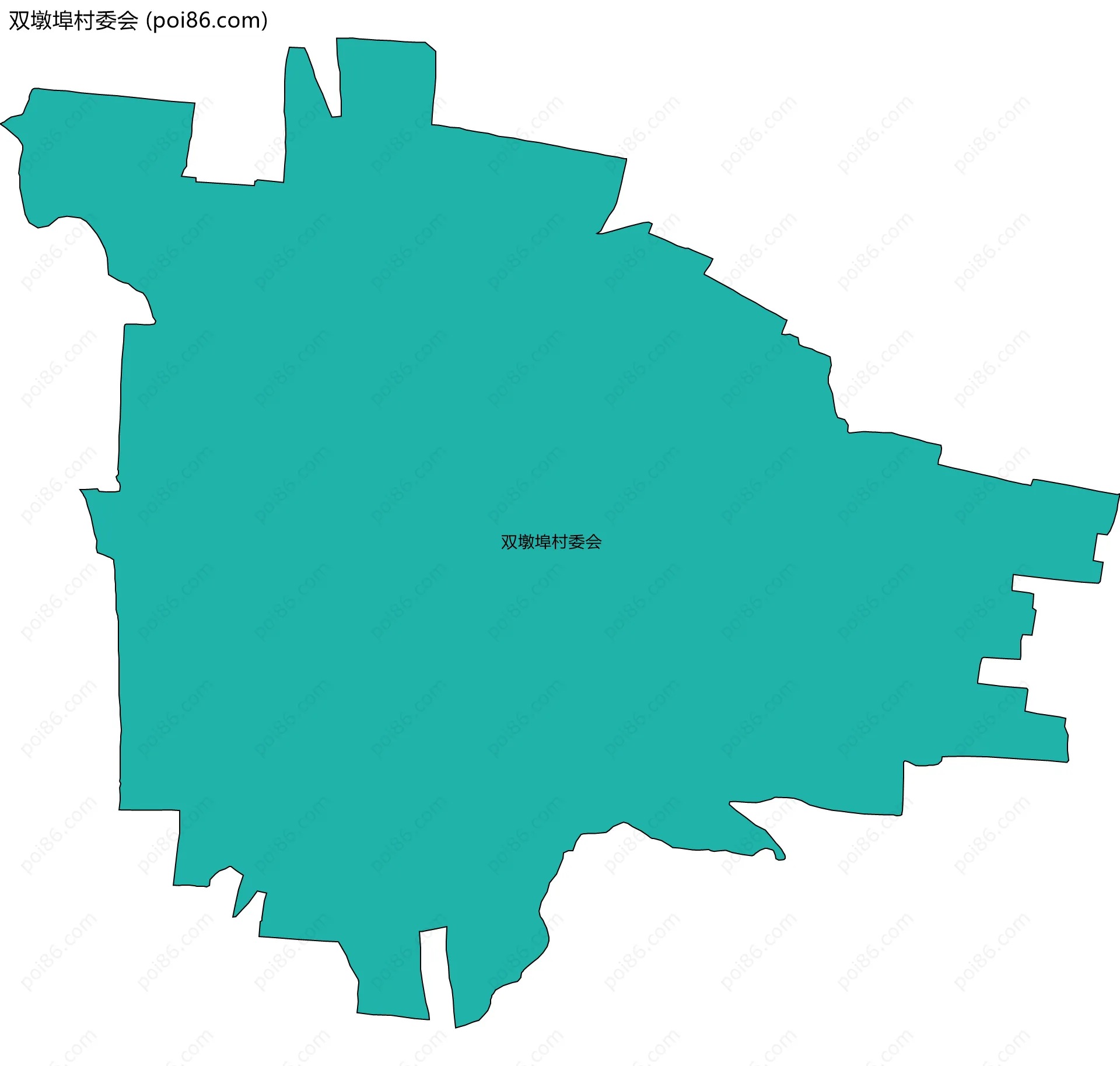 双墩埠村委会边界地图