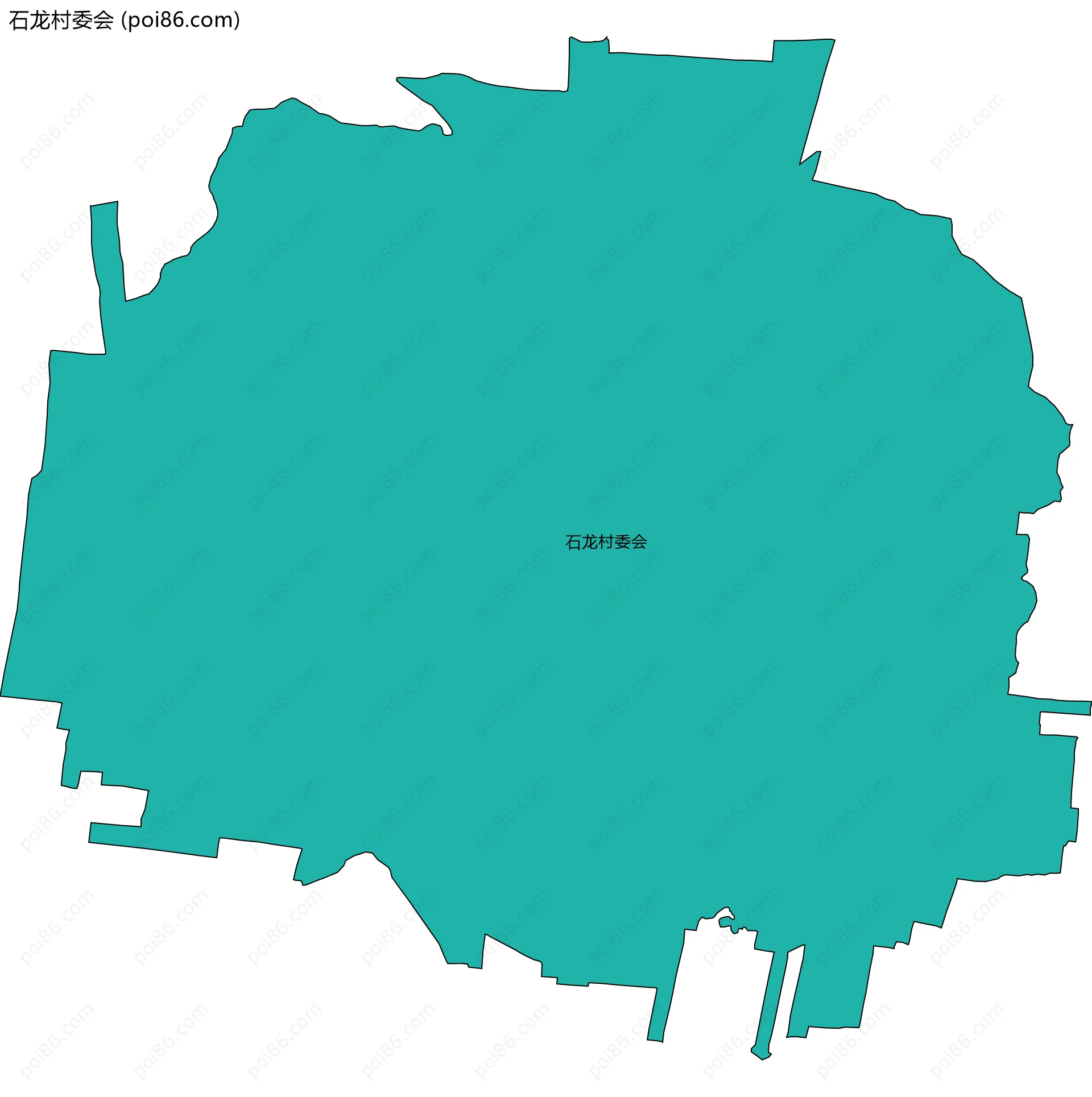 石龙村委会边界地图