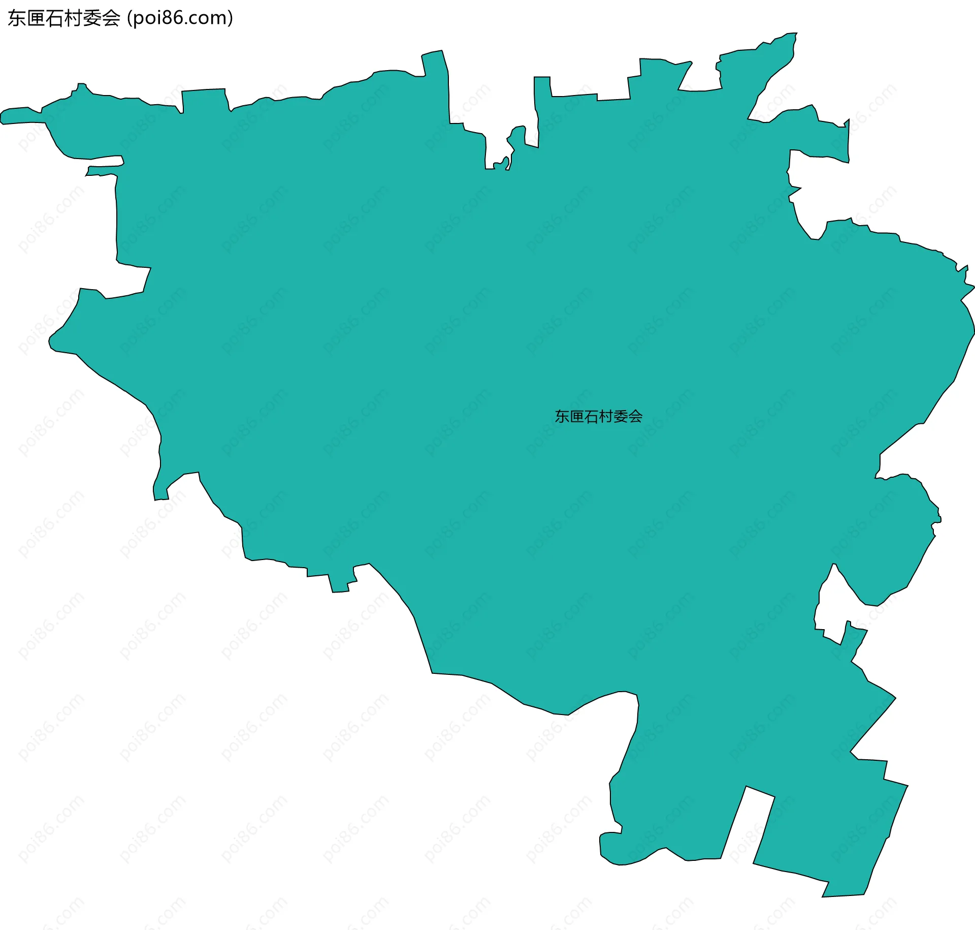 东匣石村委会边界地图