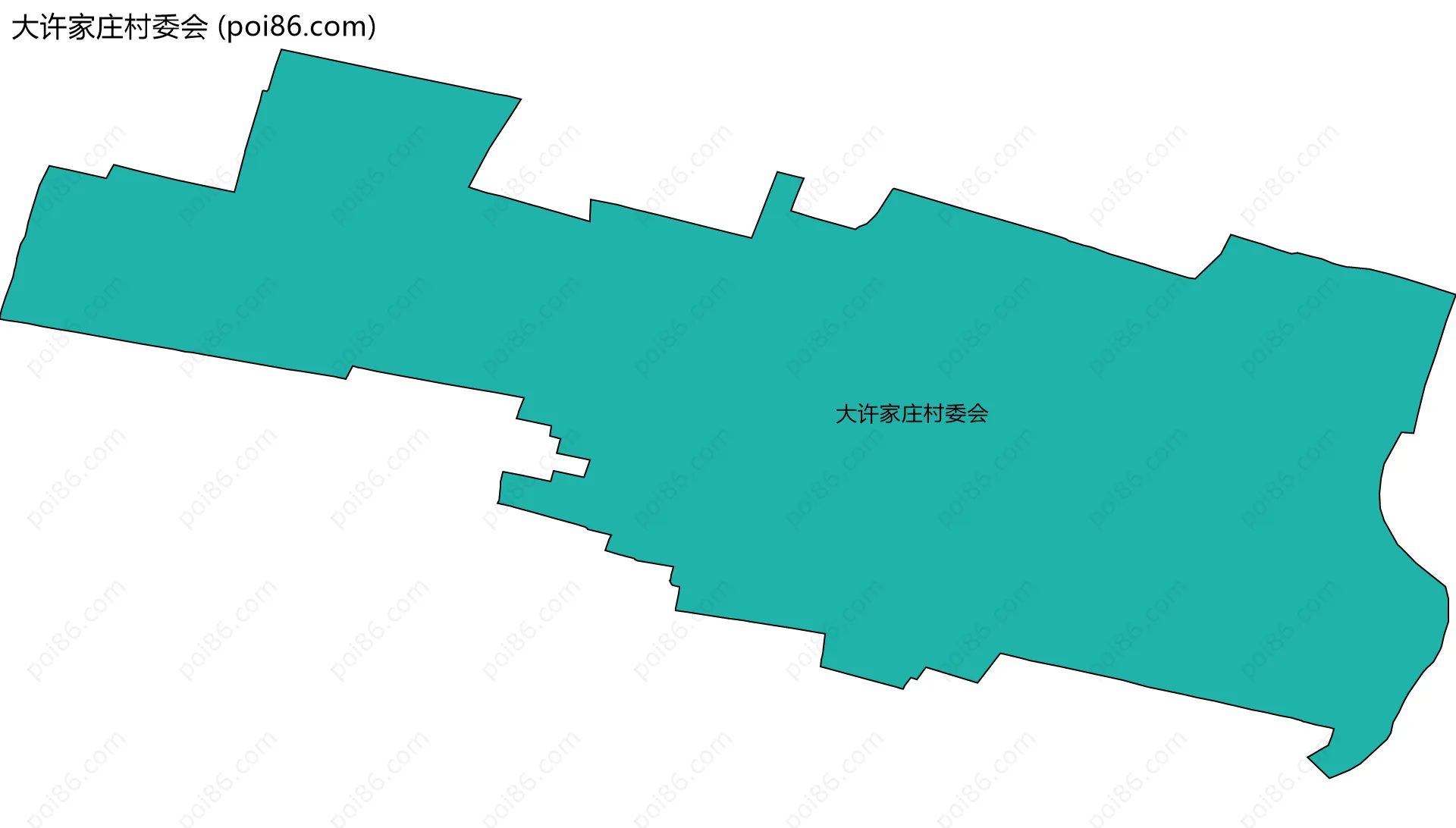 大许家庄村委会边界地图