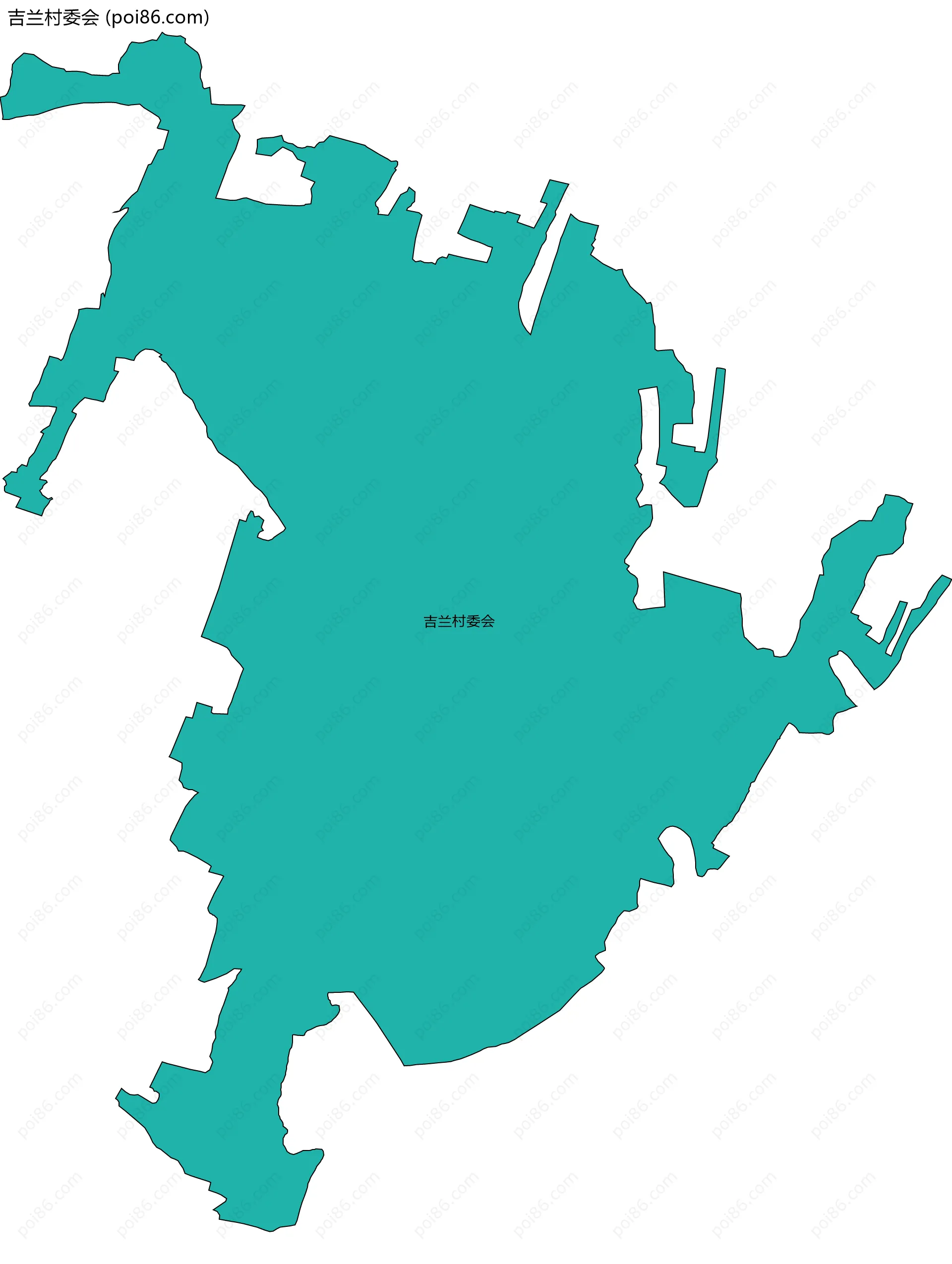 吉兰村委会边界地图