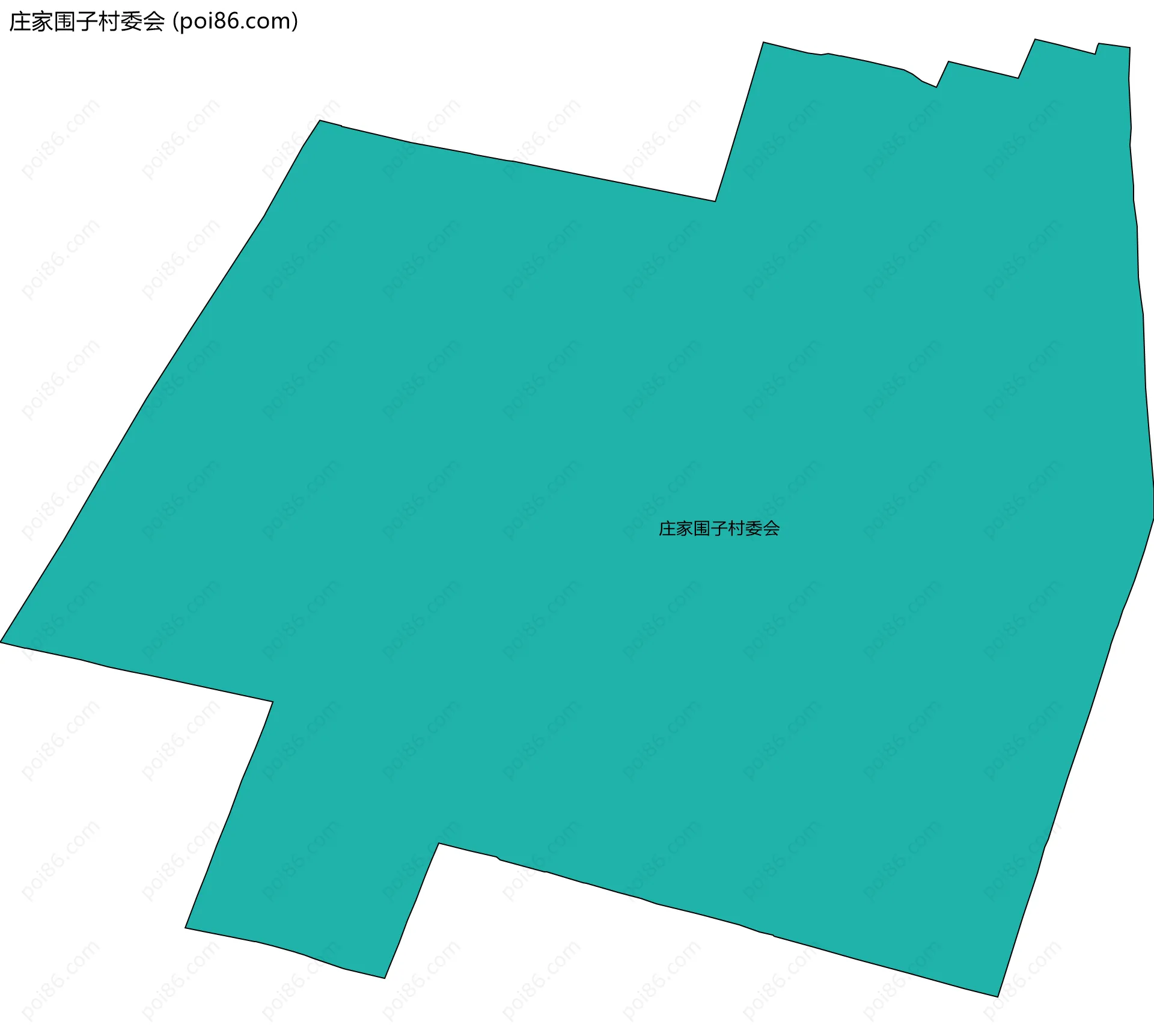庄家围子村委会边界地图