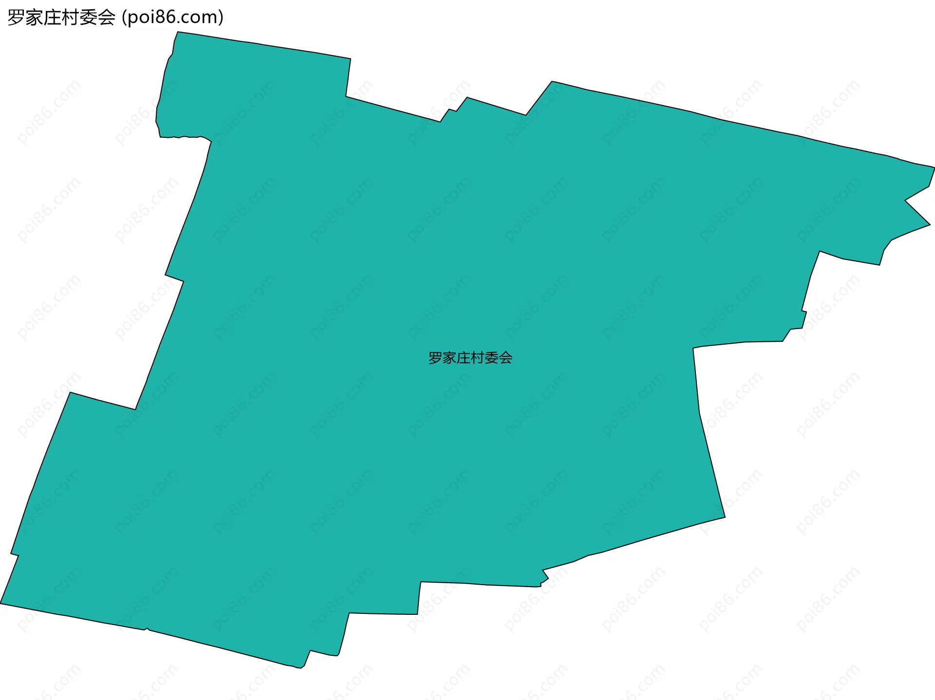 罗家庄村委会边界地图