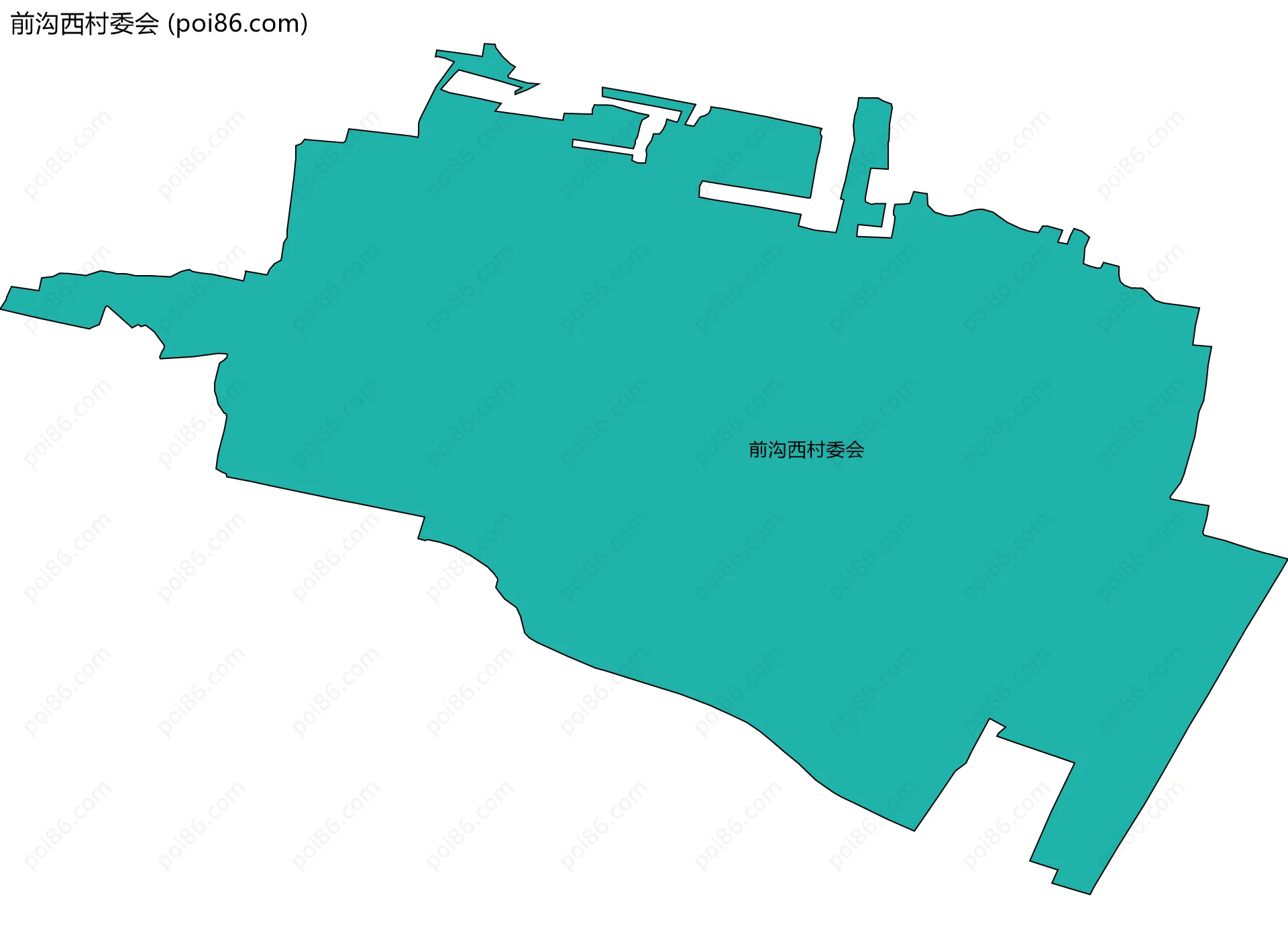 前沟西村委会边界地图