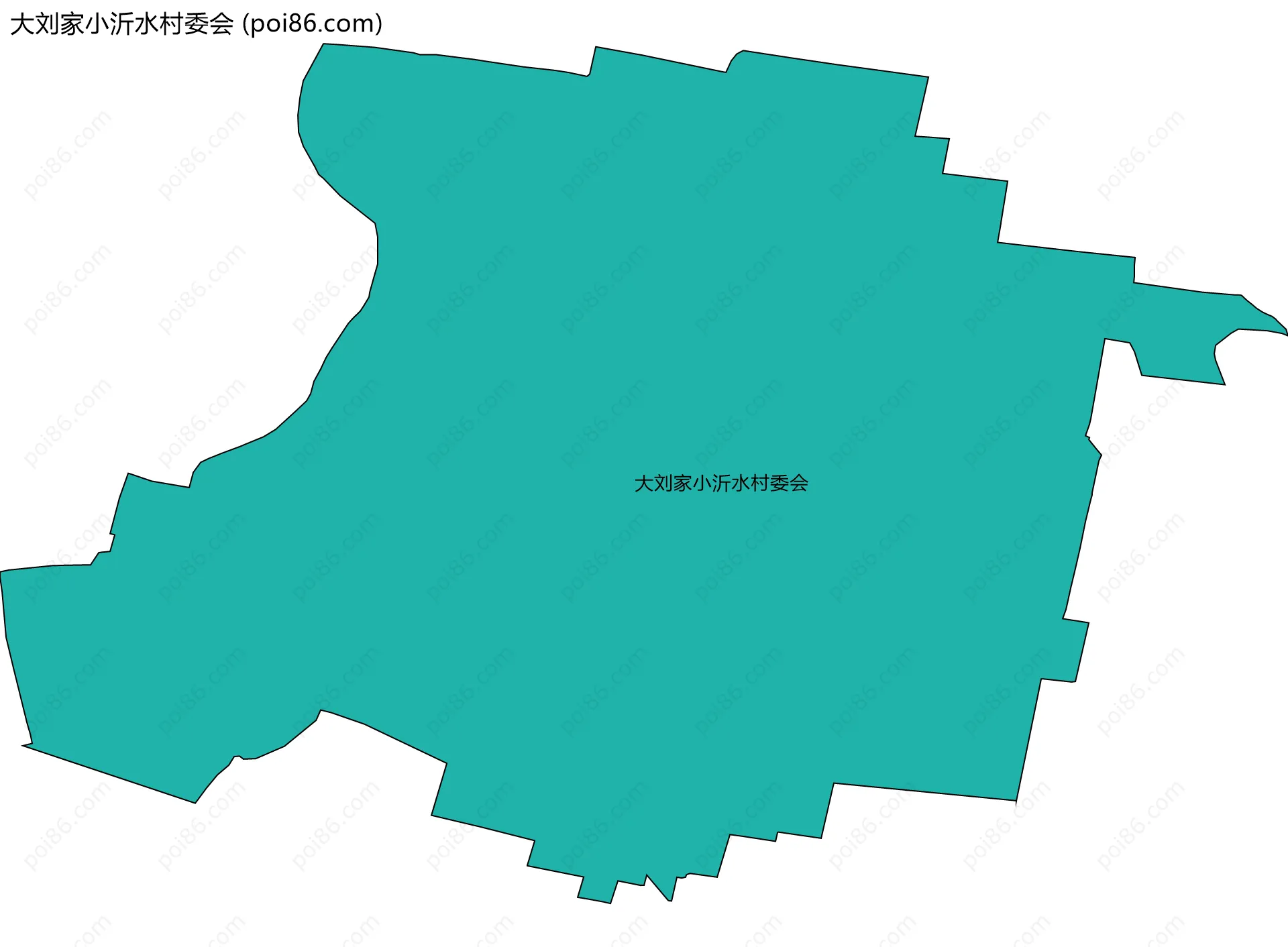 大刘家小沂水村委会边界地图