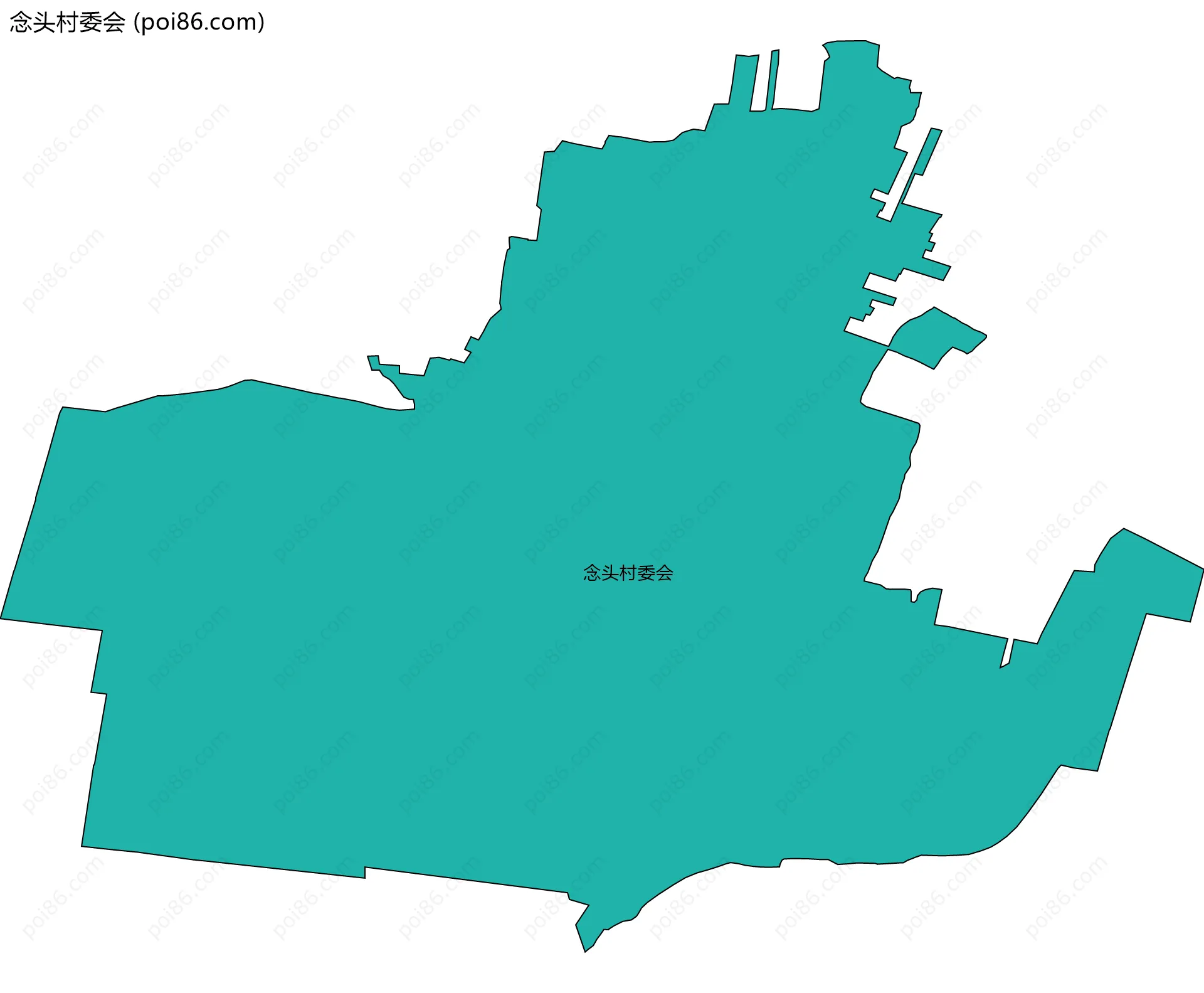 念头村委会边界地图