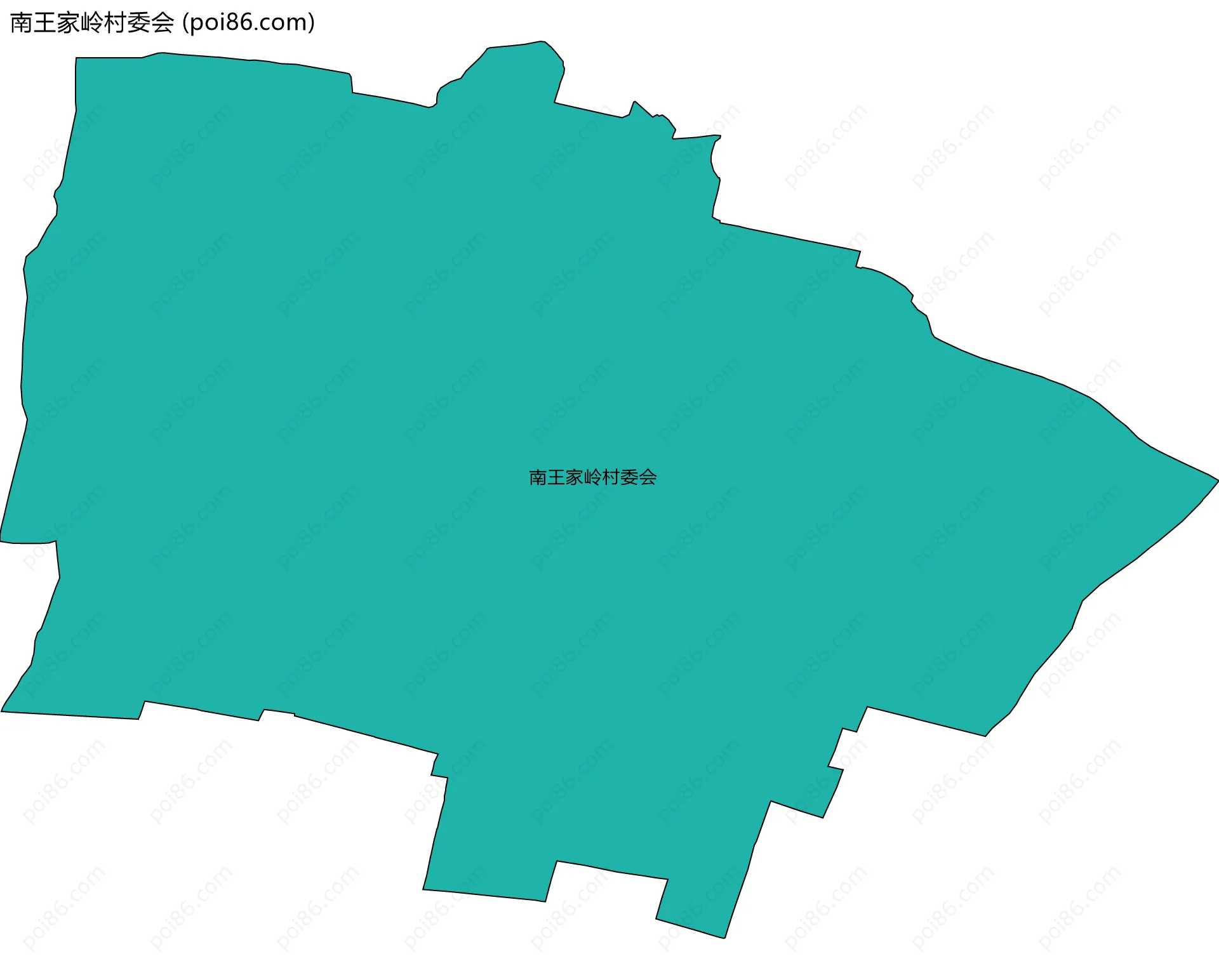 南王家岭村委会边界地图