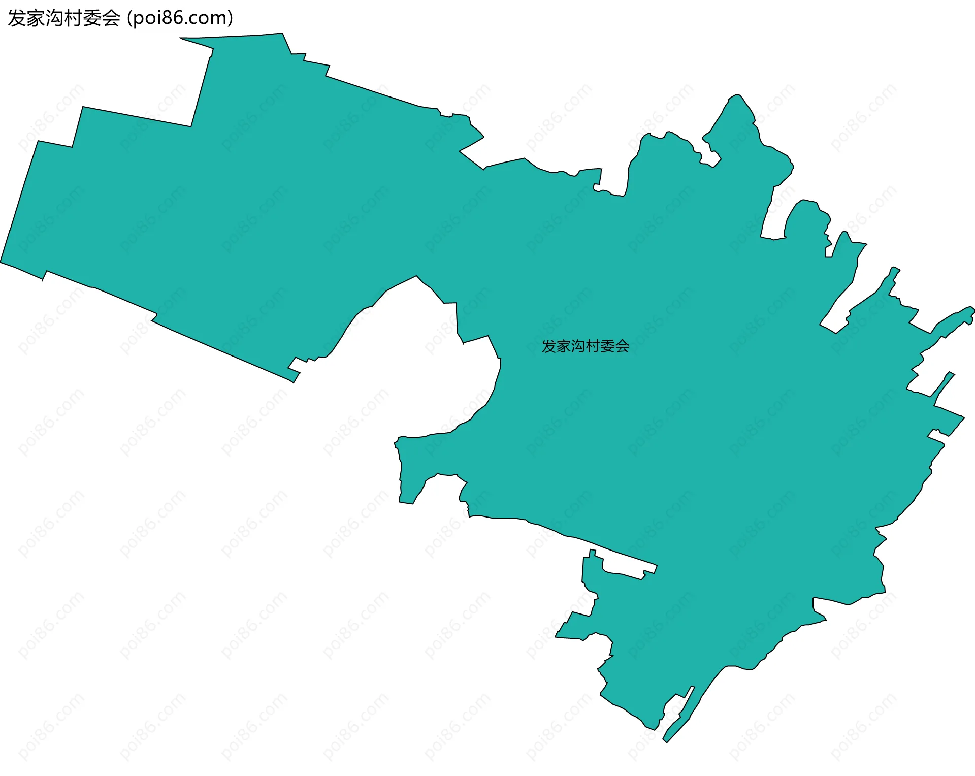 发家沟村委会边界地图