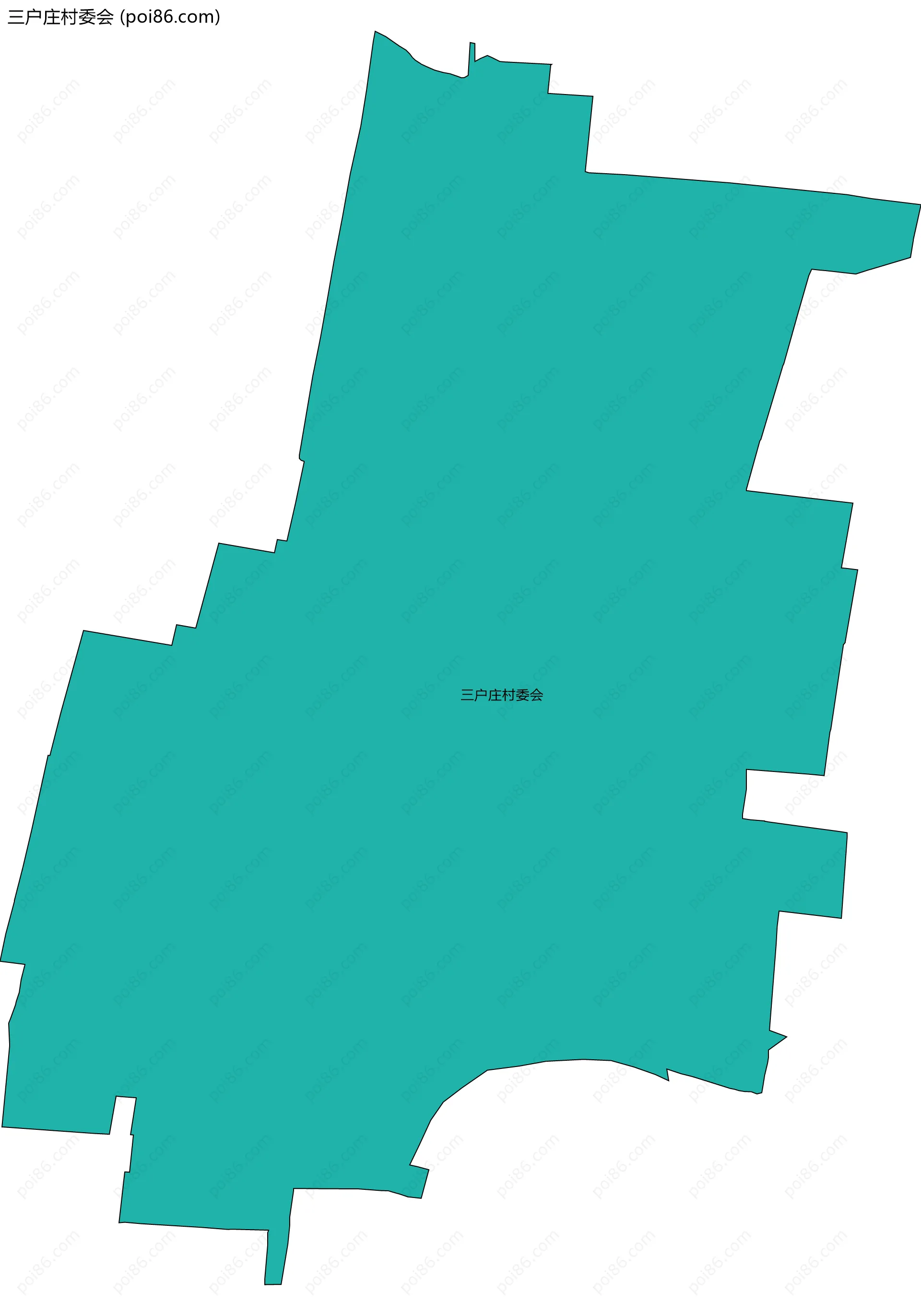 三户庄村委会边界地图