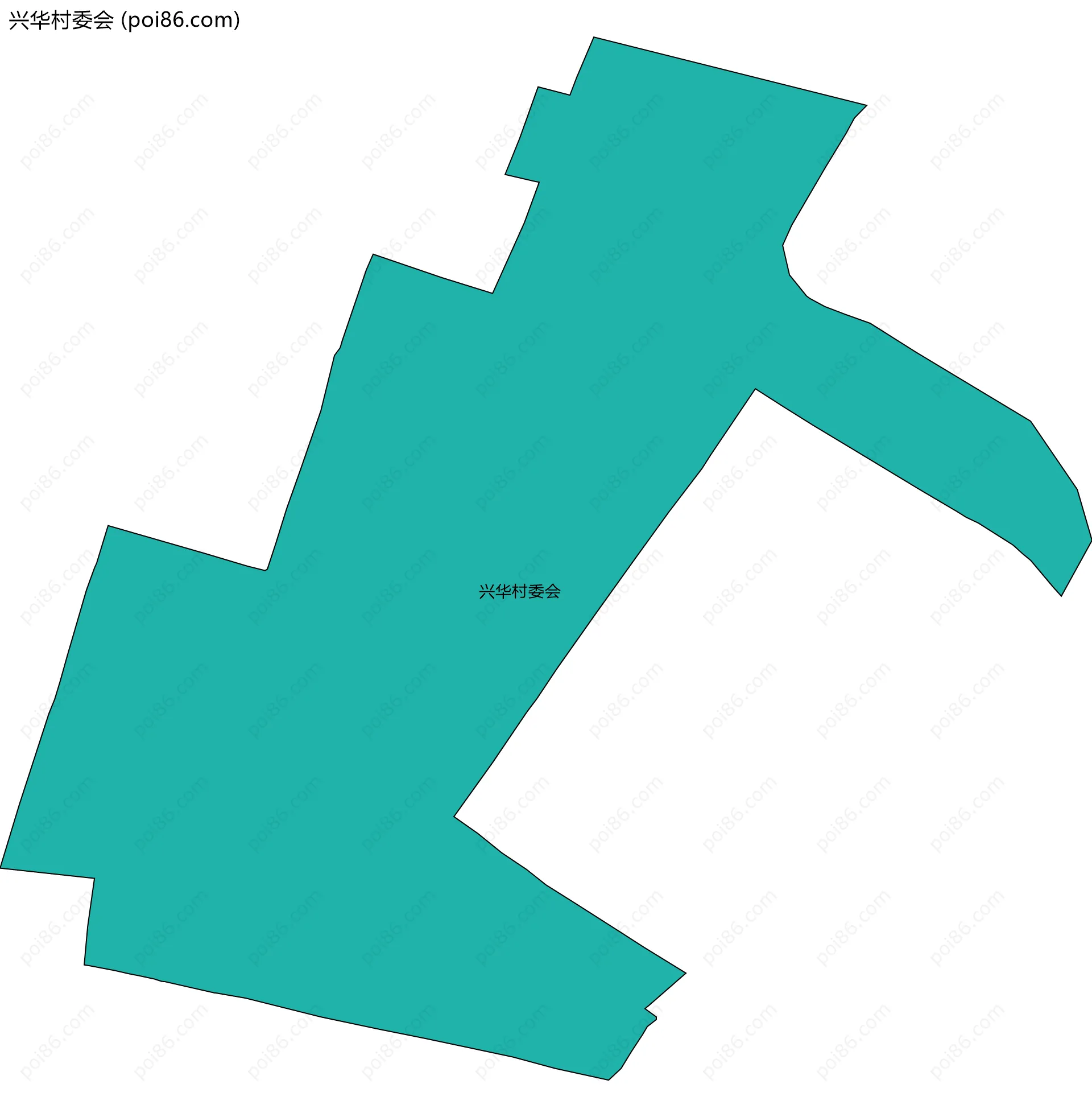 兴华村委会边界地图