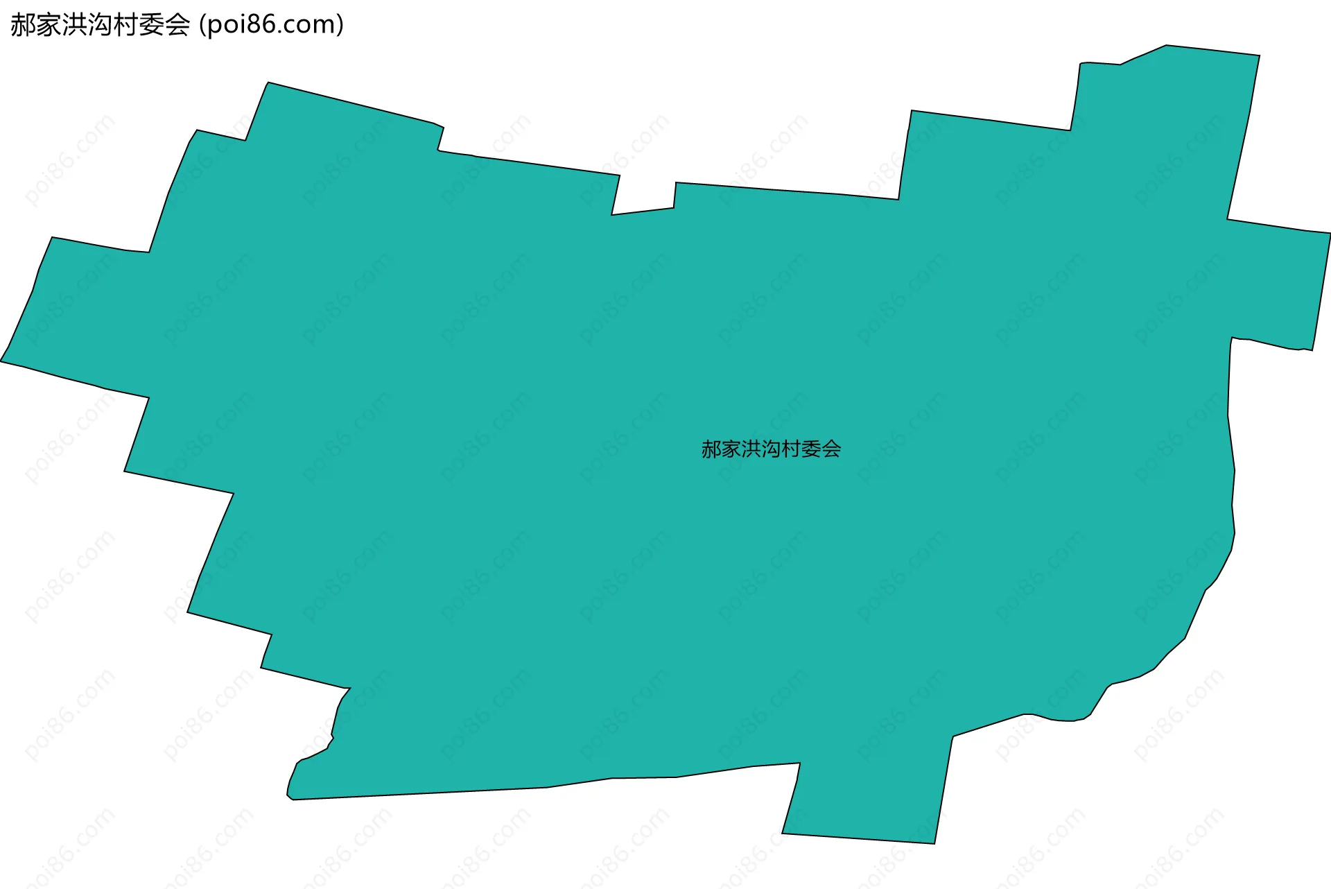 郝家洪沟村委会边界地图