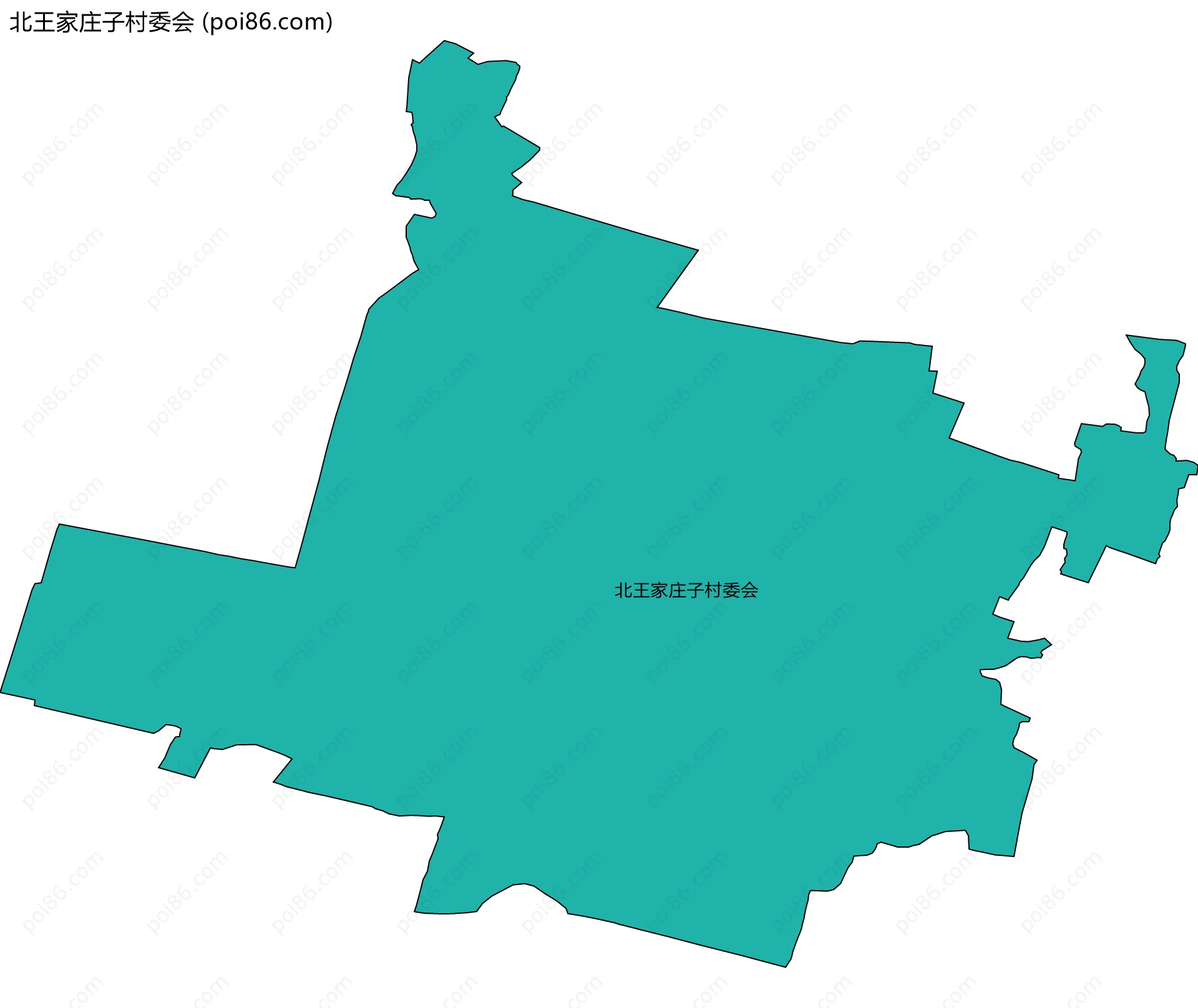 北王家庄子村委会边界地图