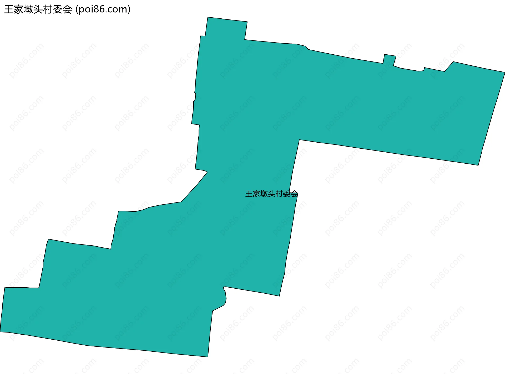 王家墩头村委会边界地图